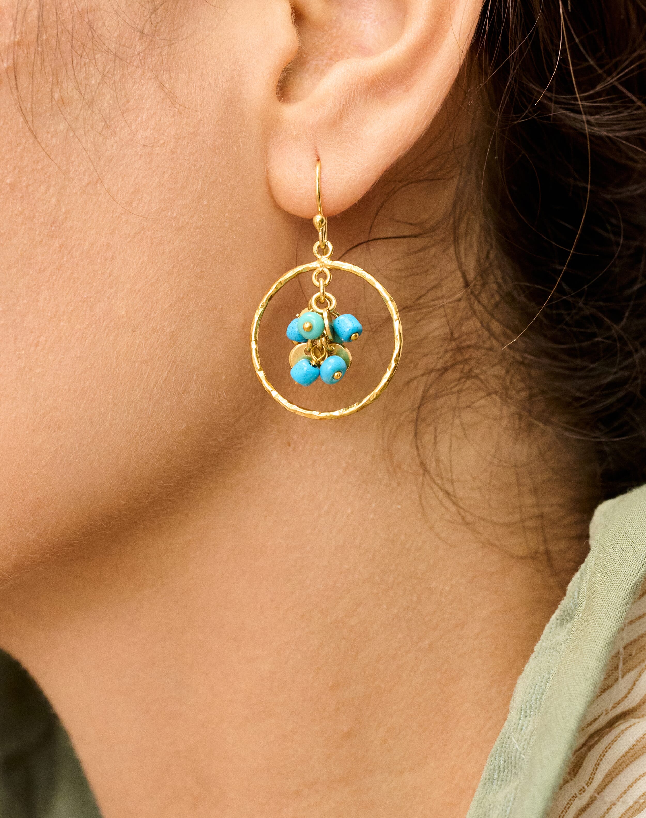 Hoops & Cluster Pendant Earrings