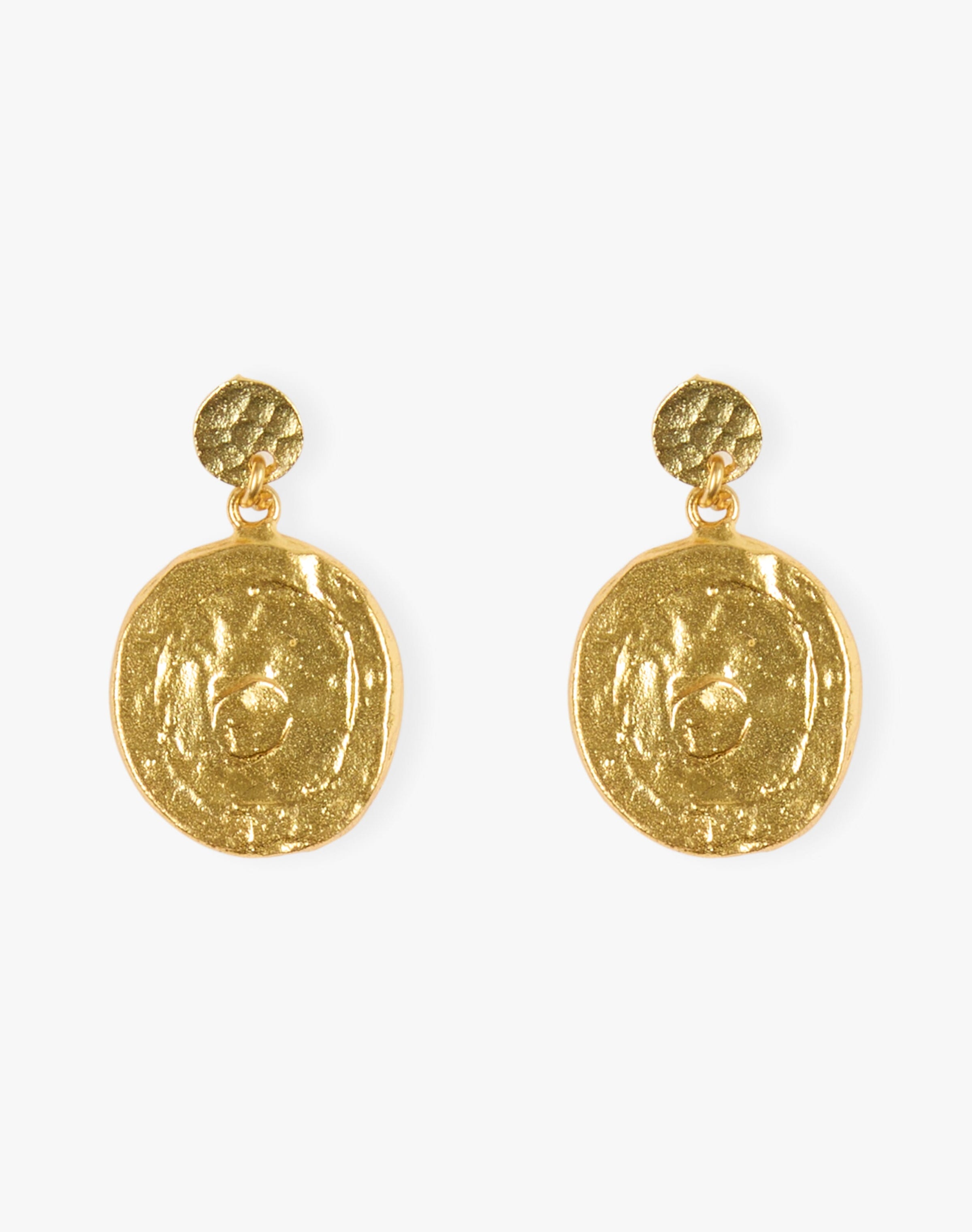 Hammered Pendant Earrings