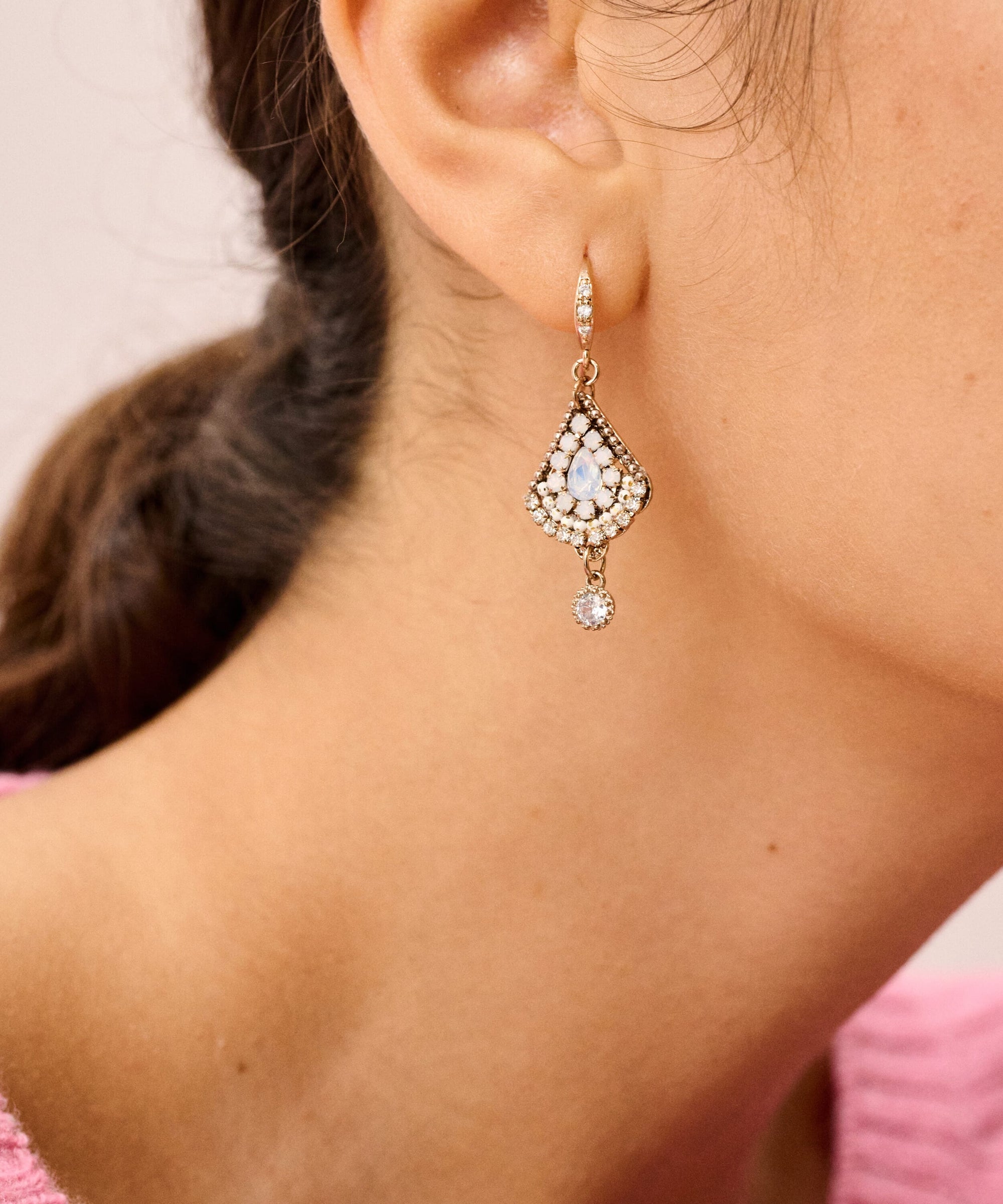 Diamante Pendant Earrings