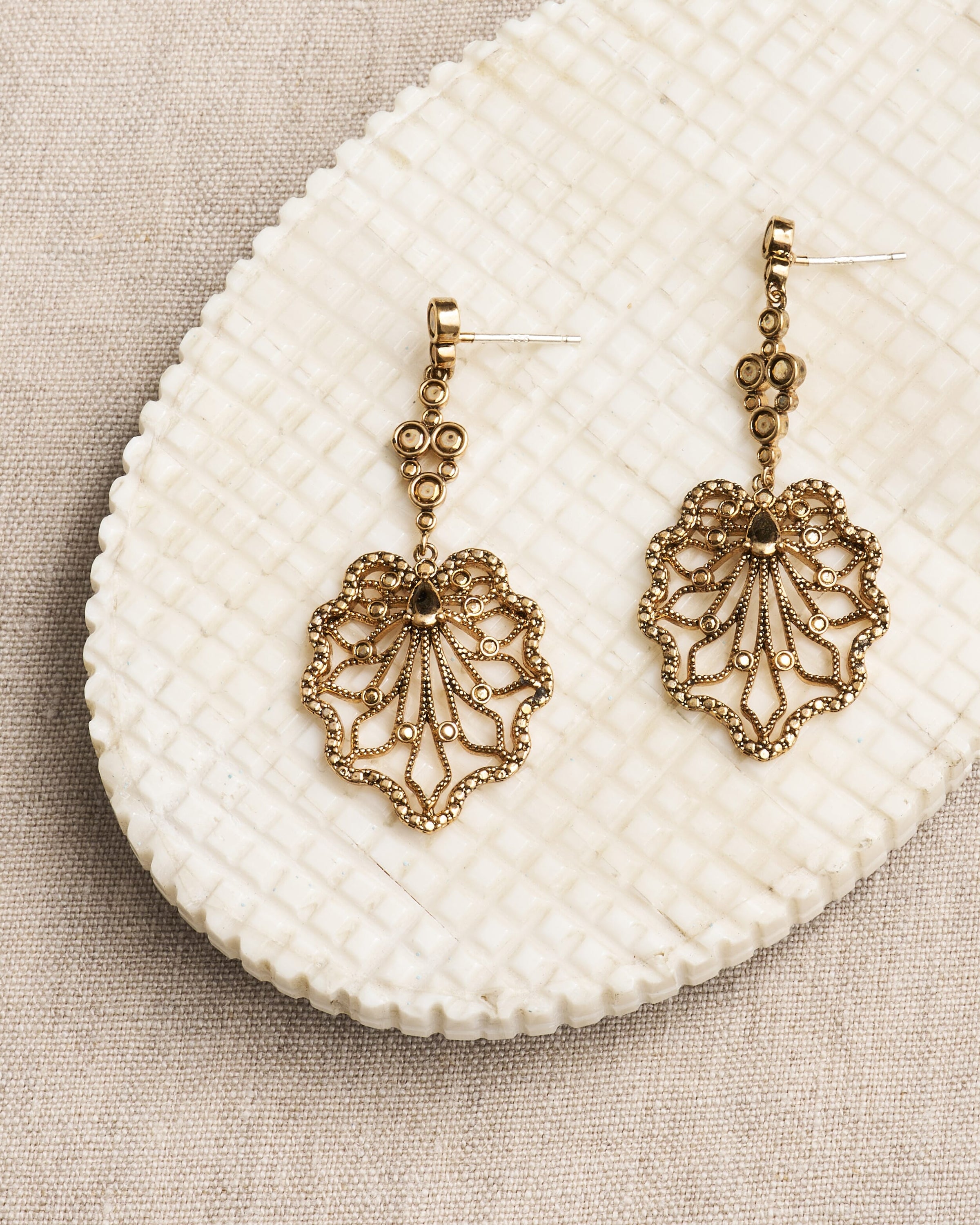 Antique Filigree Drop Earrings