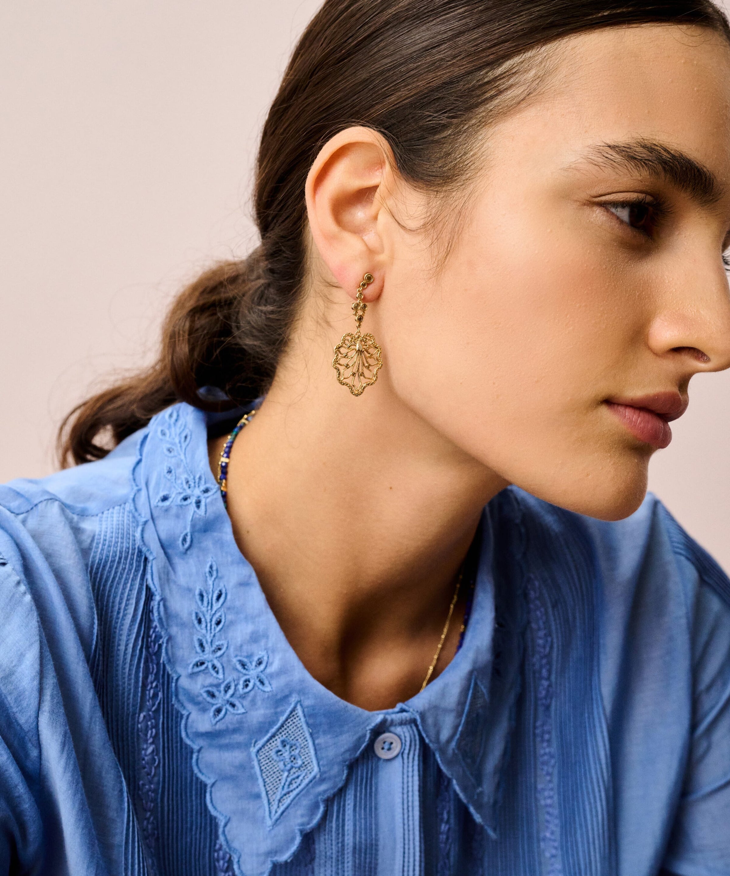 Antique Filigree Drop Earrings