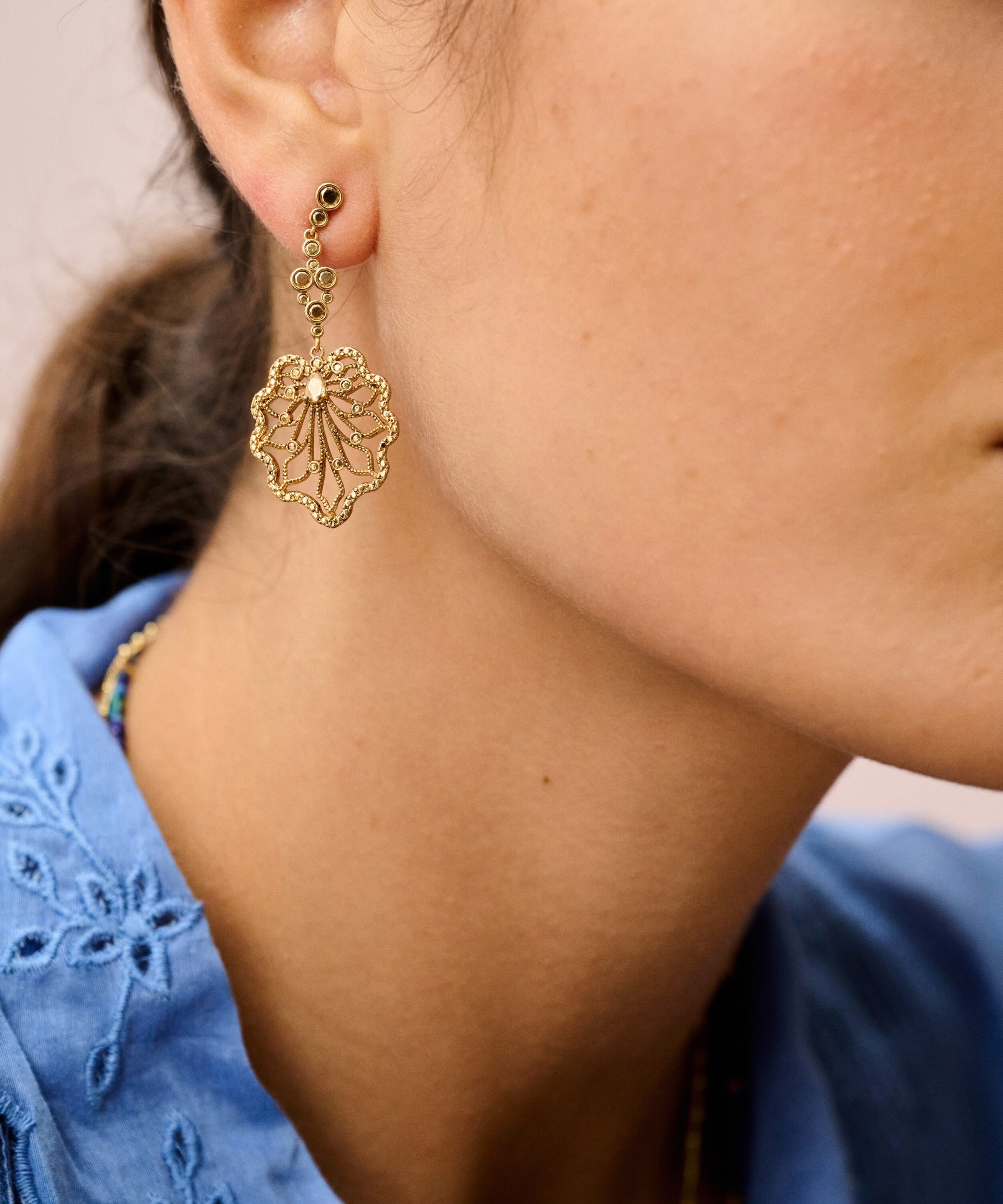 Antique Filigree Drop Earrings