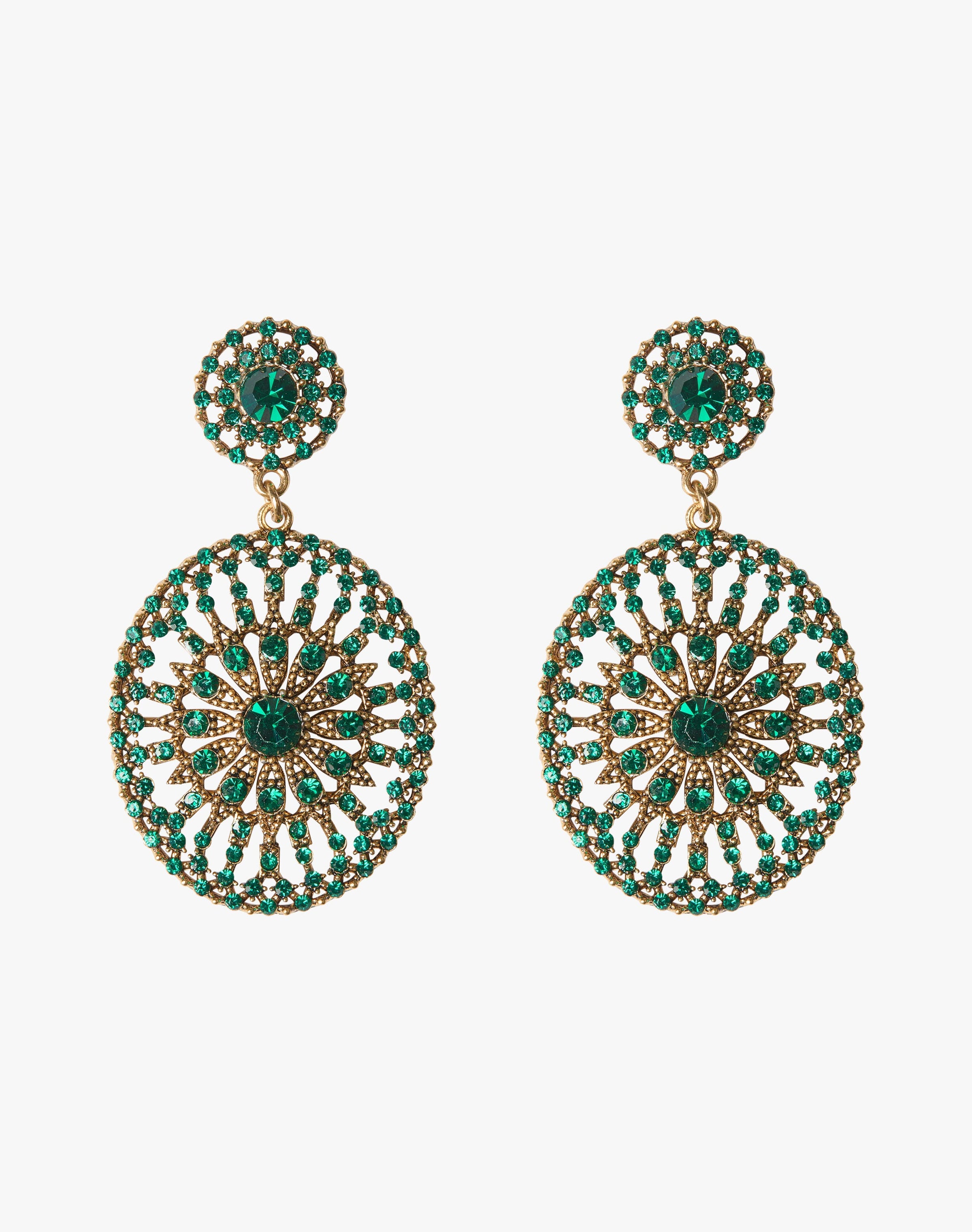 Antique Circle Drop Earrings