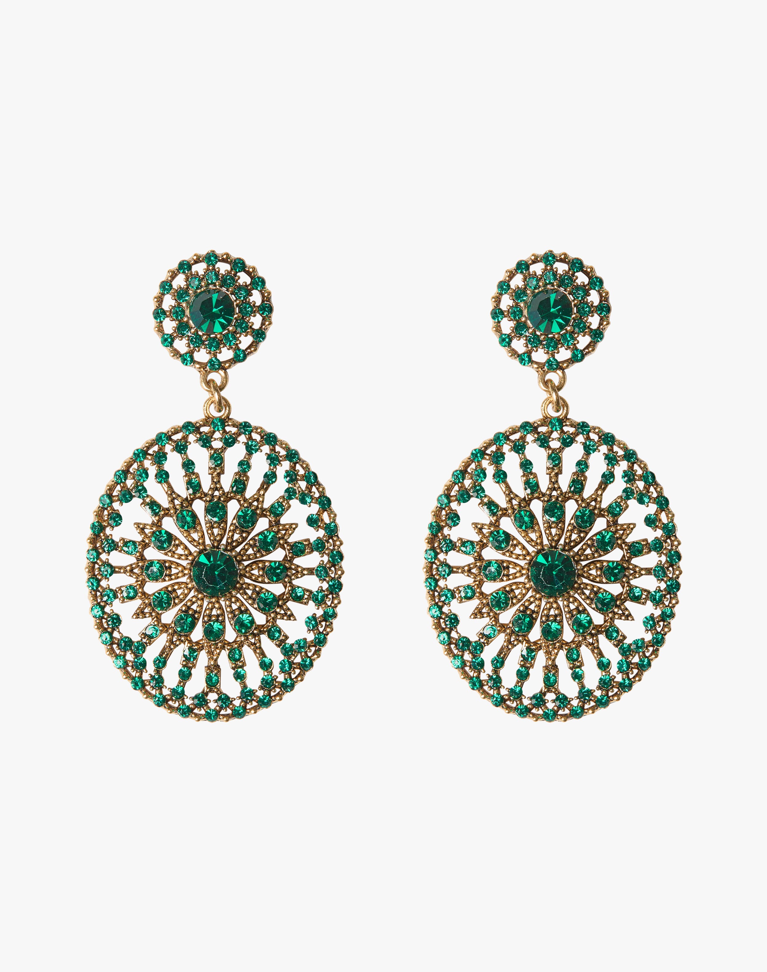 Antique Circle Drop Earrings