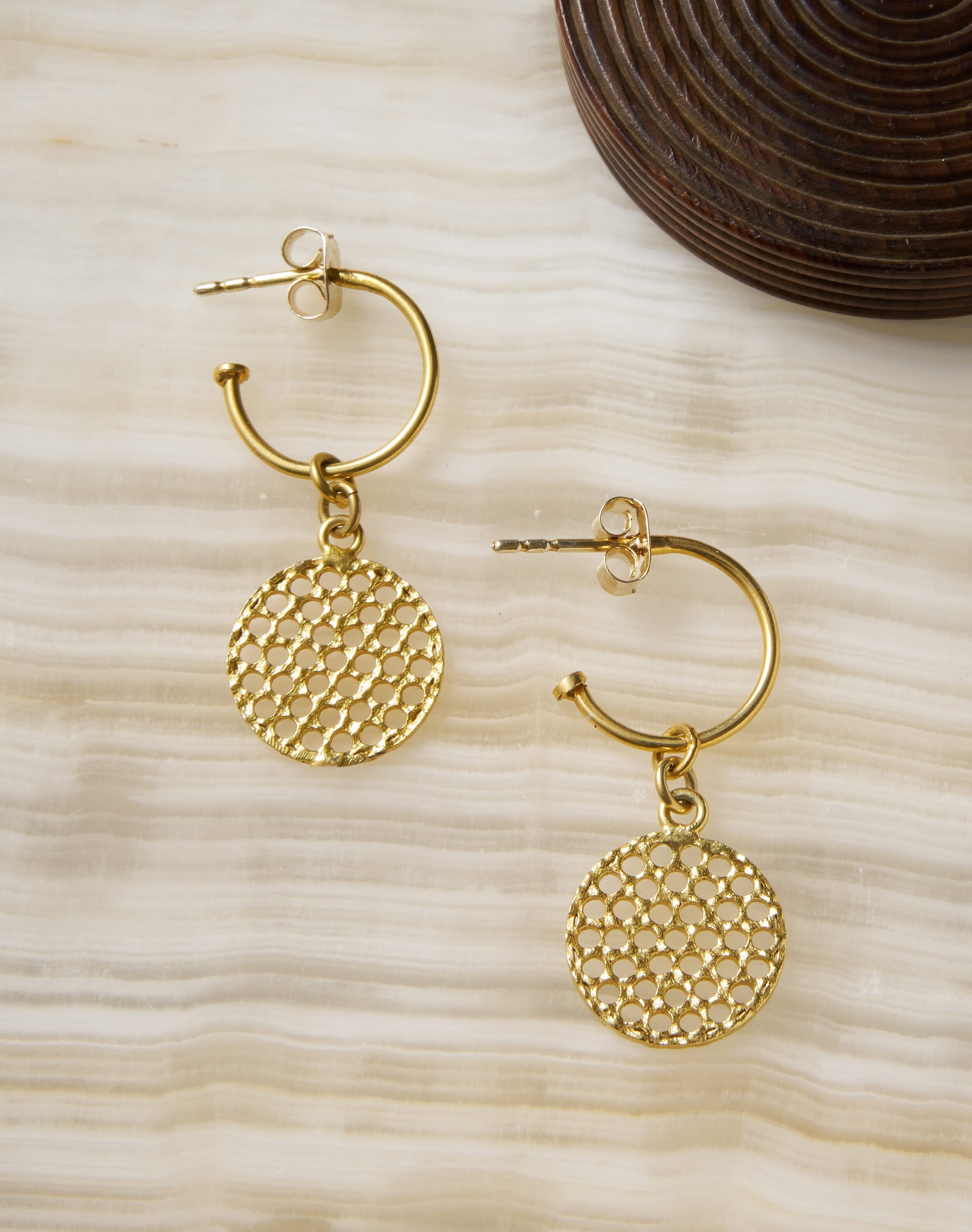 Filigree Pendant & Hoop Earrings