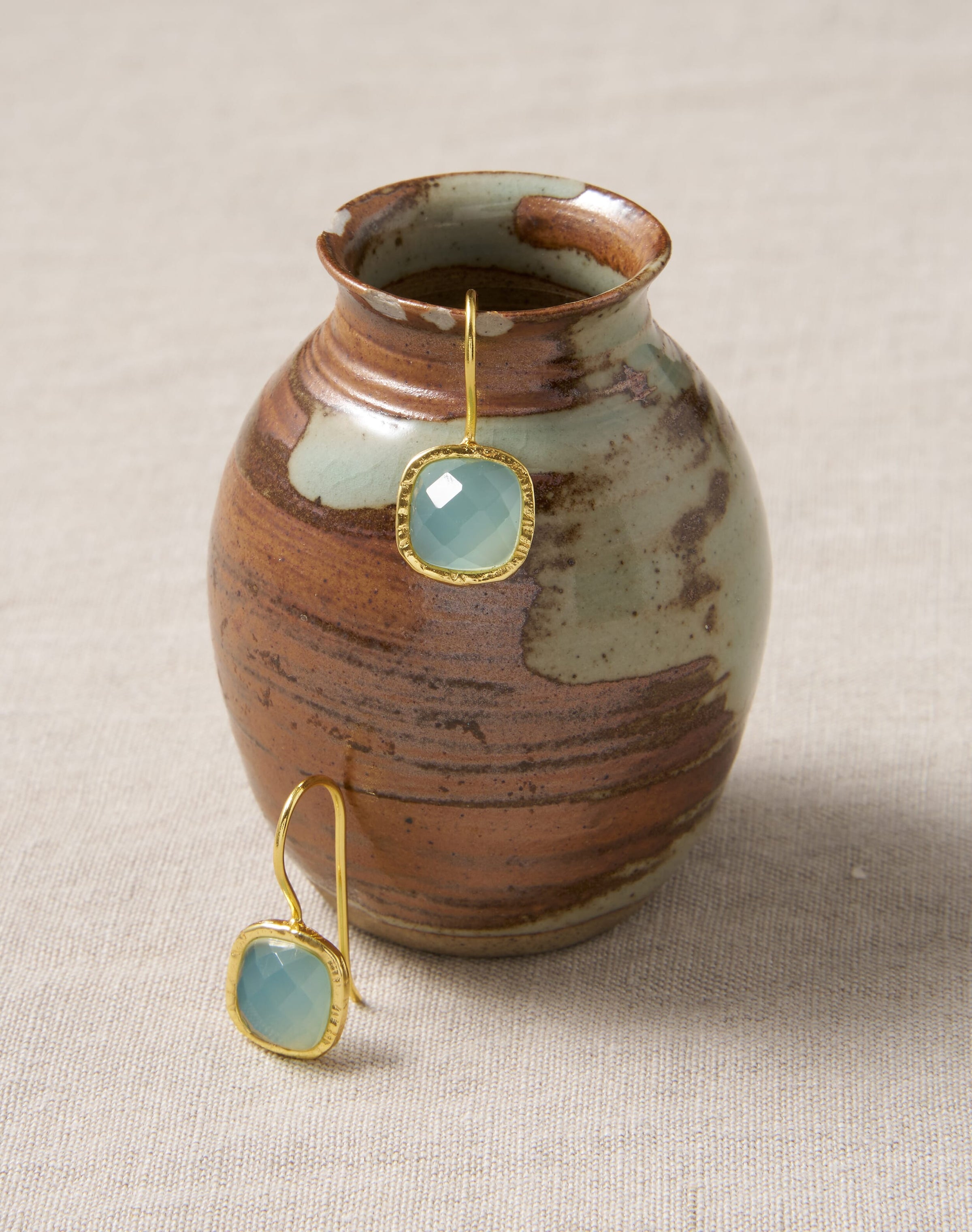 Faceted Pendant Earrings