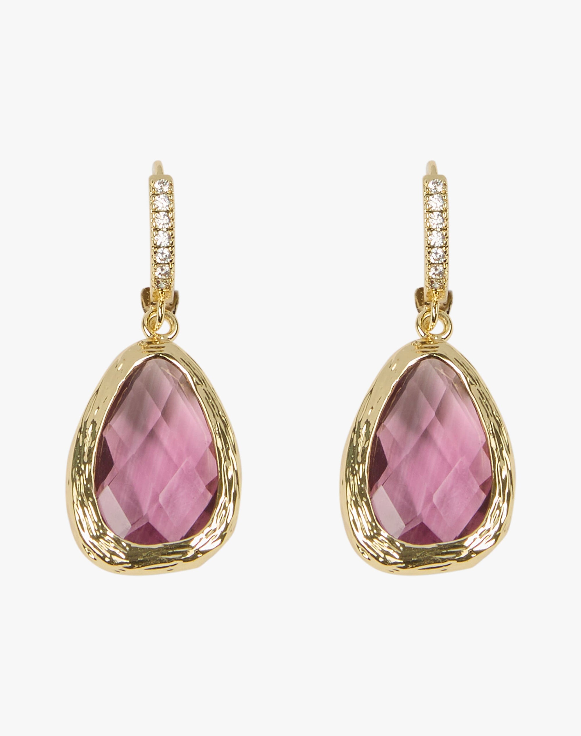 Hoop & Teardrop Pendant Earrings