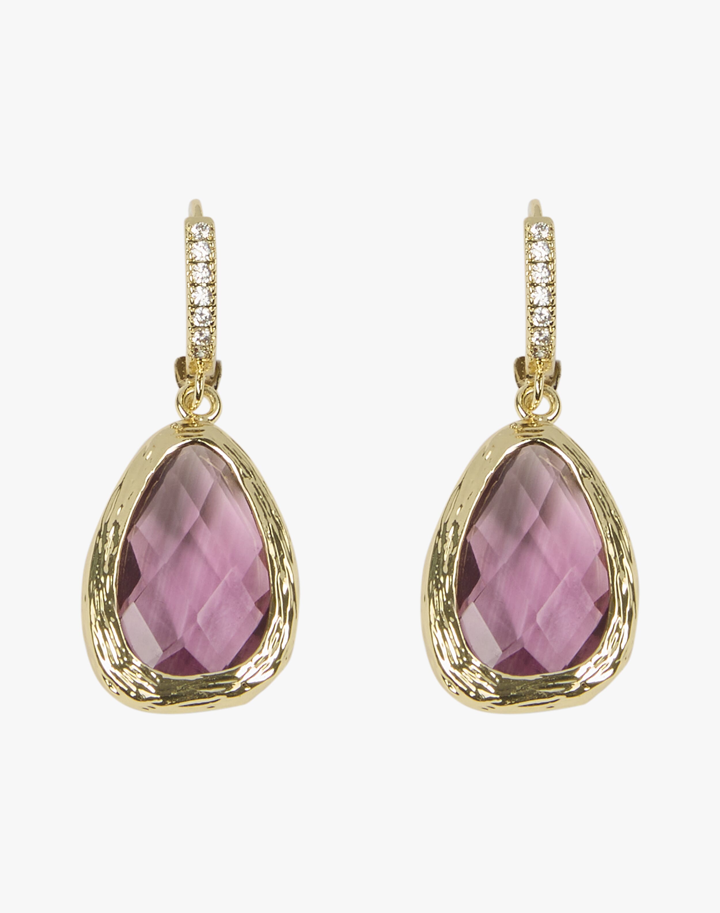 Hoop & Teardrop Pendant Earrings