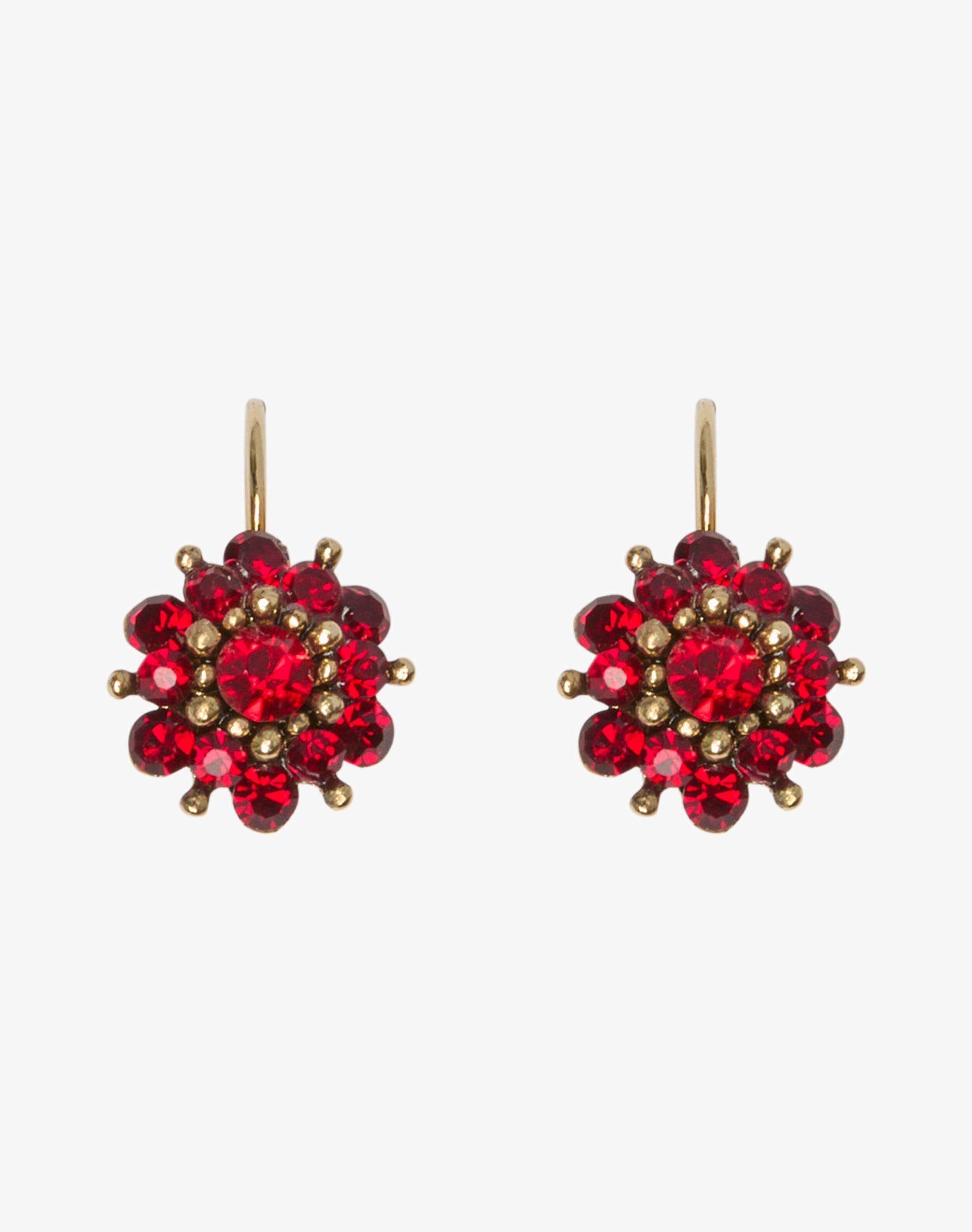 Crystal Flower Drop Earrings