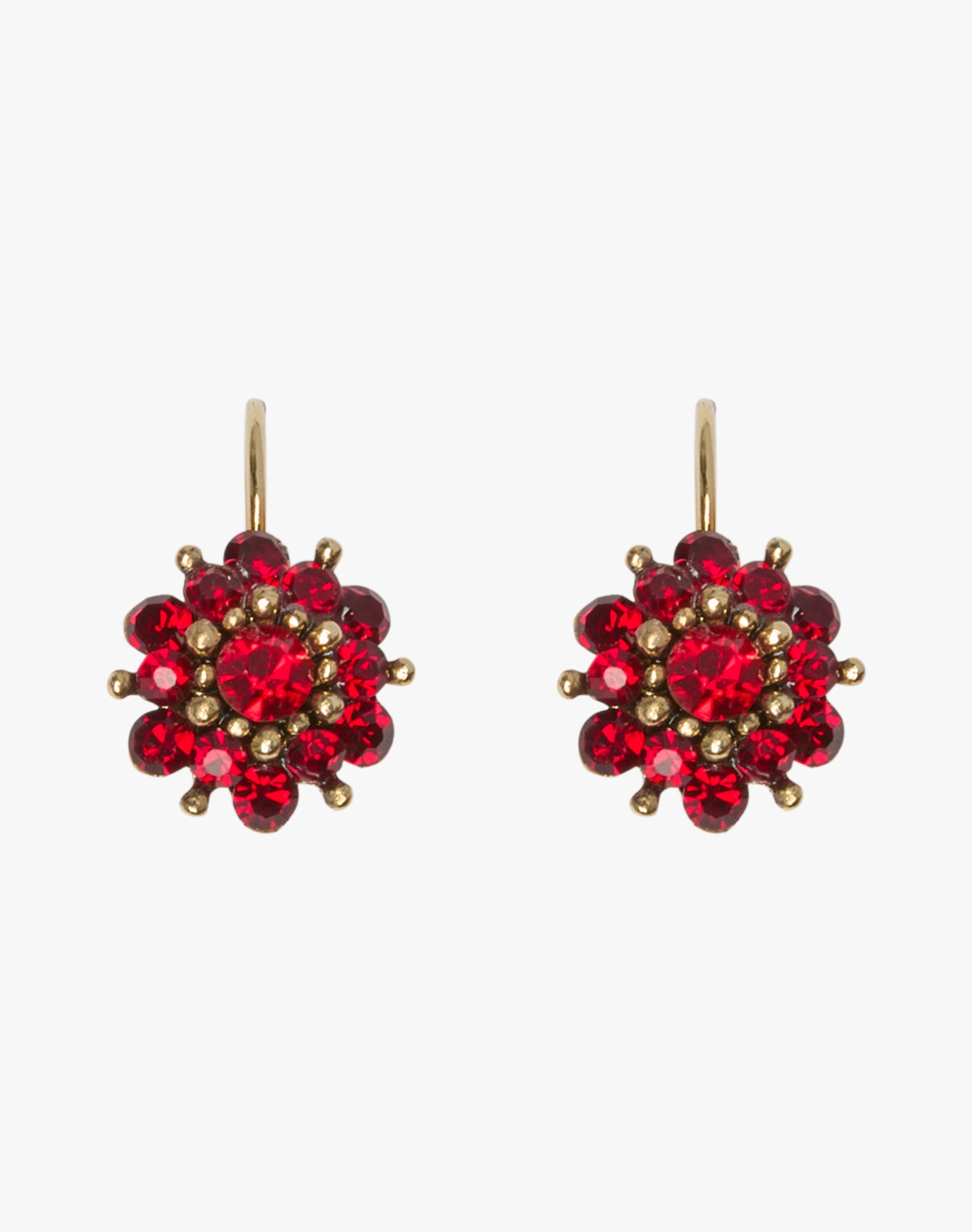 Crystal Flower Drop Earrings