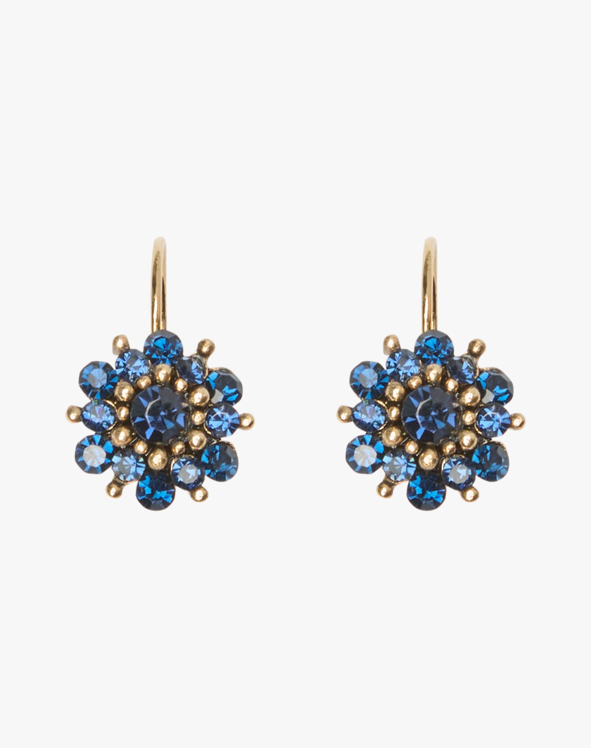 Crystal Flower Drop Earrings