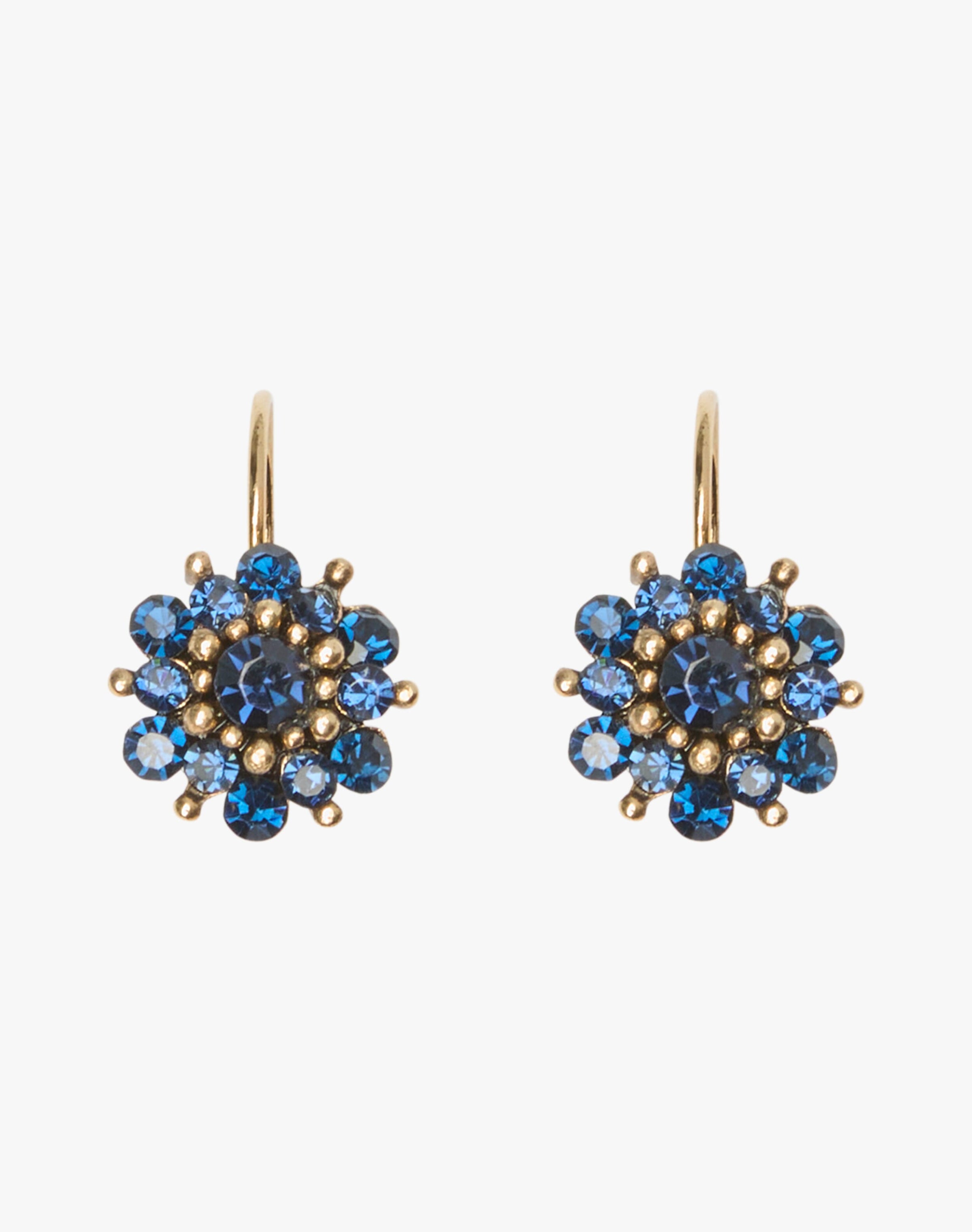 Crystal Flower Drop Earrings