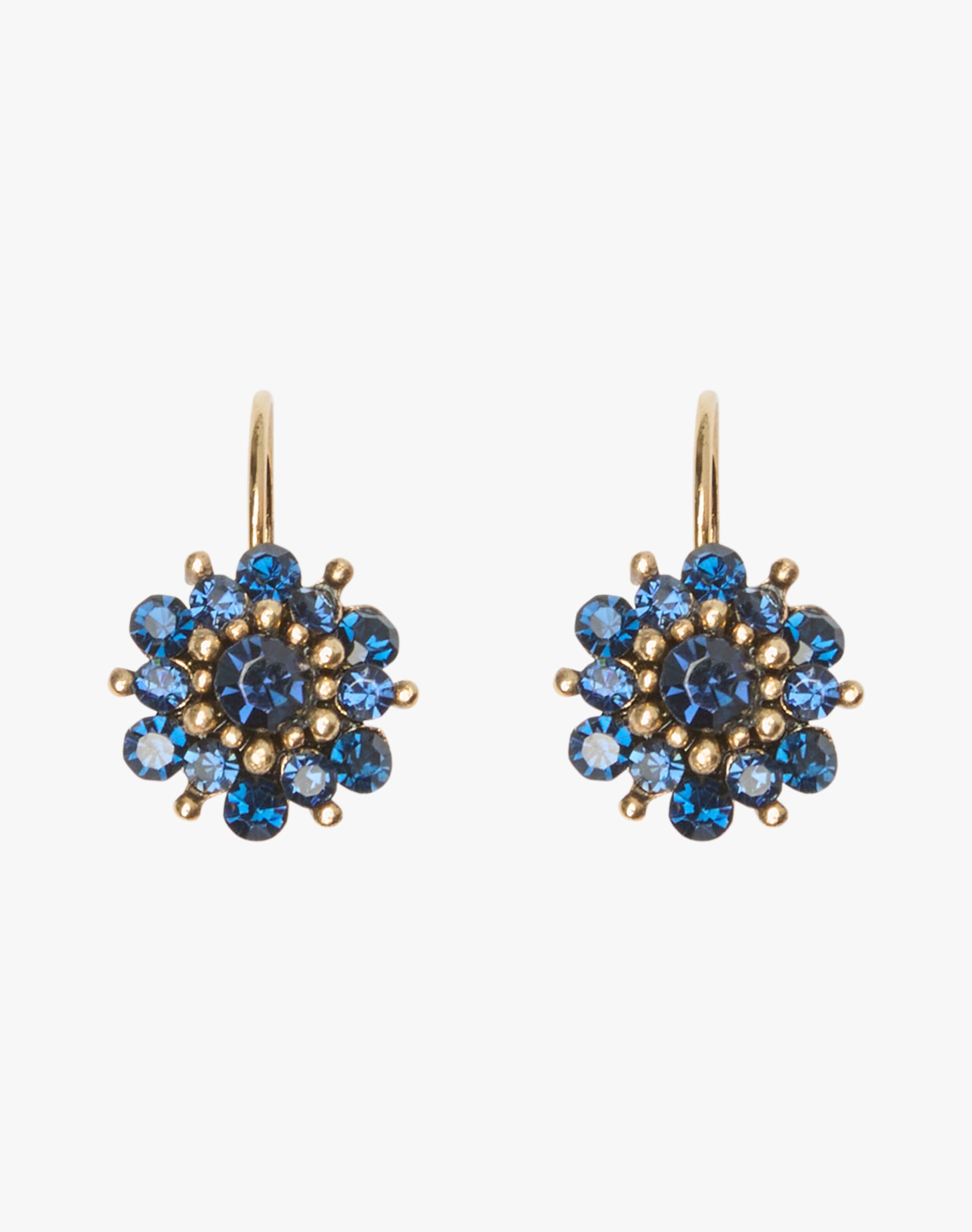 Crystal Flower Drop Earrings