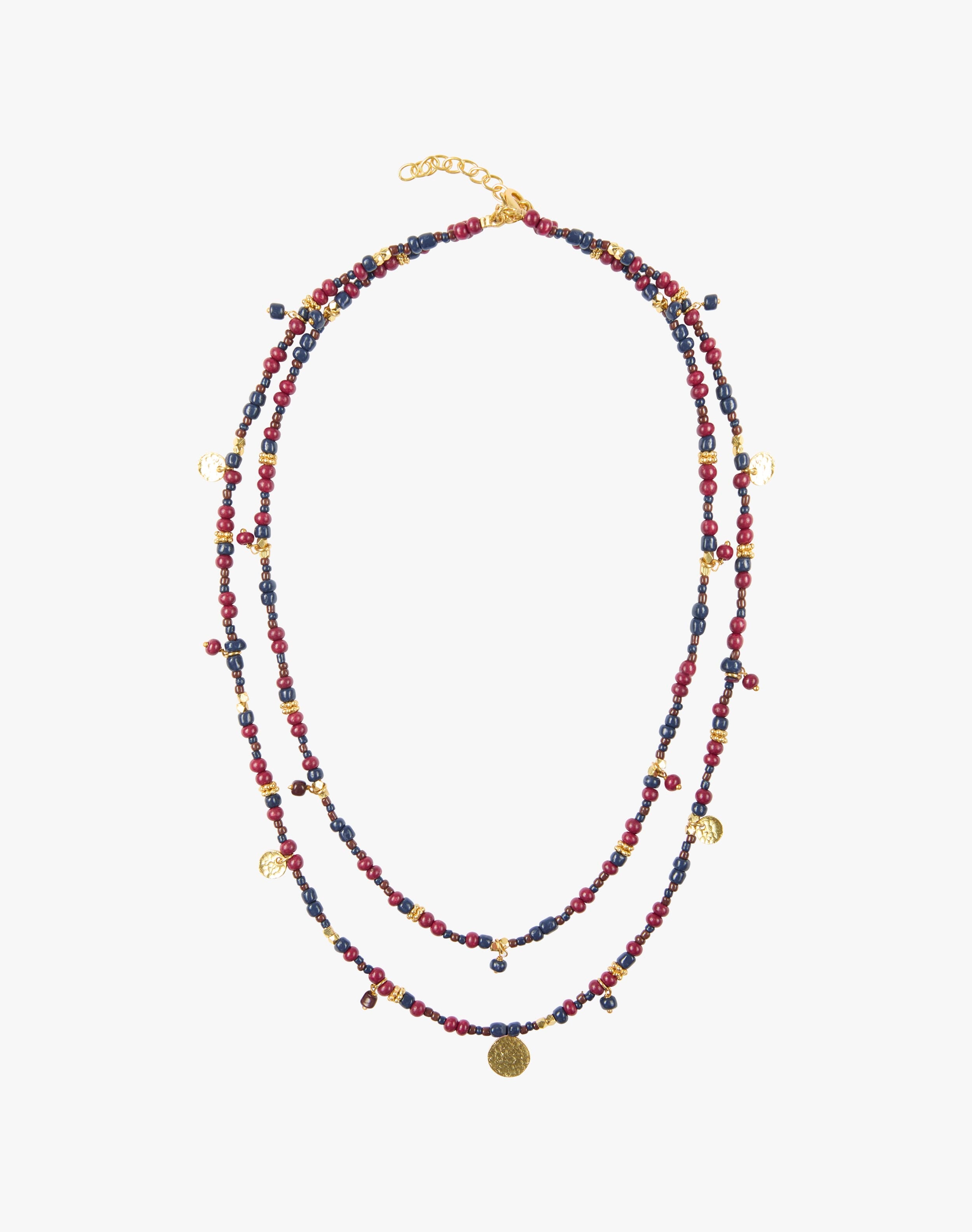 Double Strand Beaded Necklace