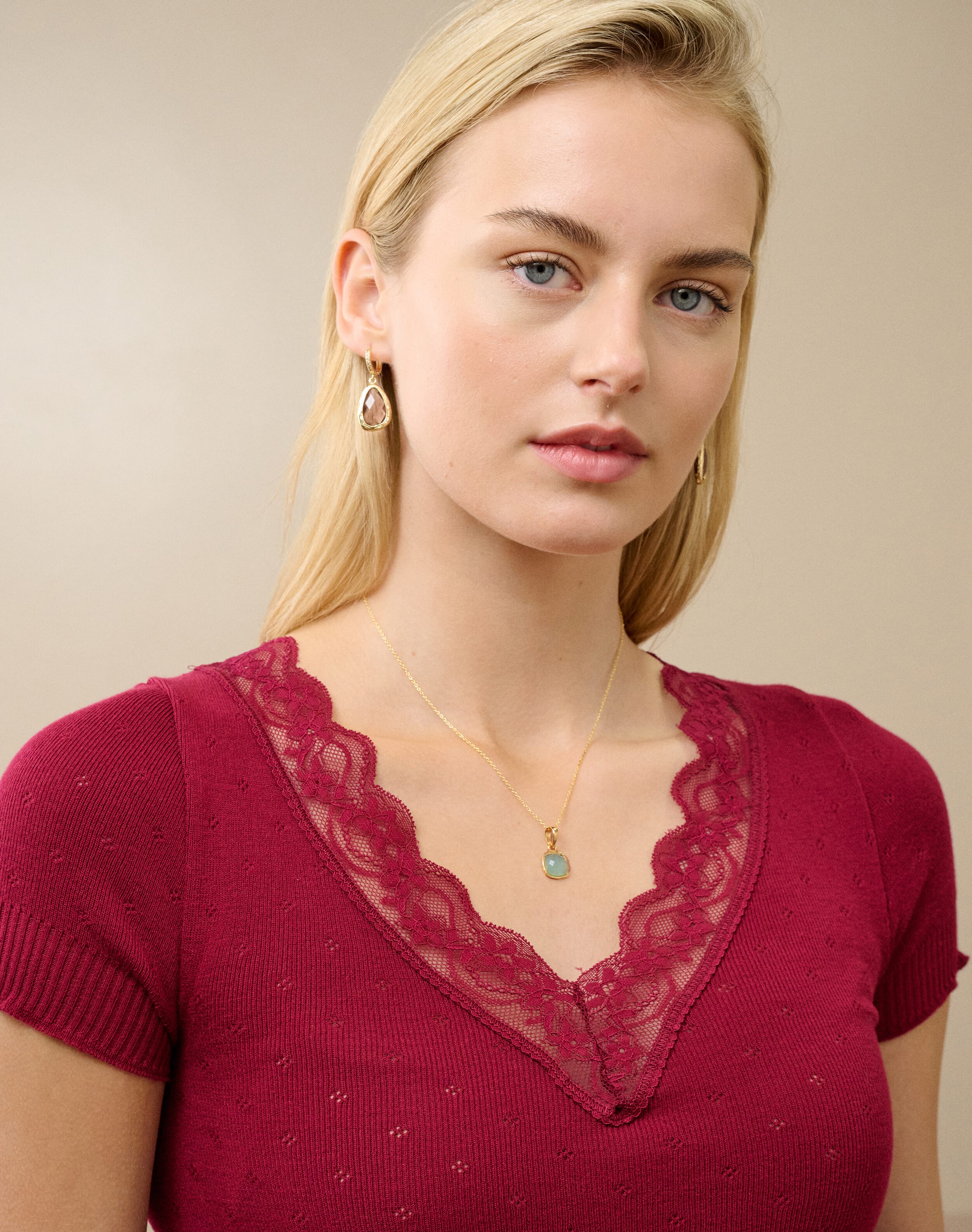 Faceted Pendant Necklace