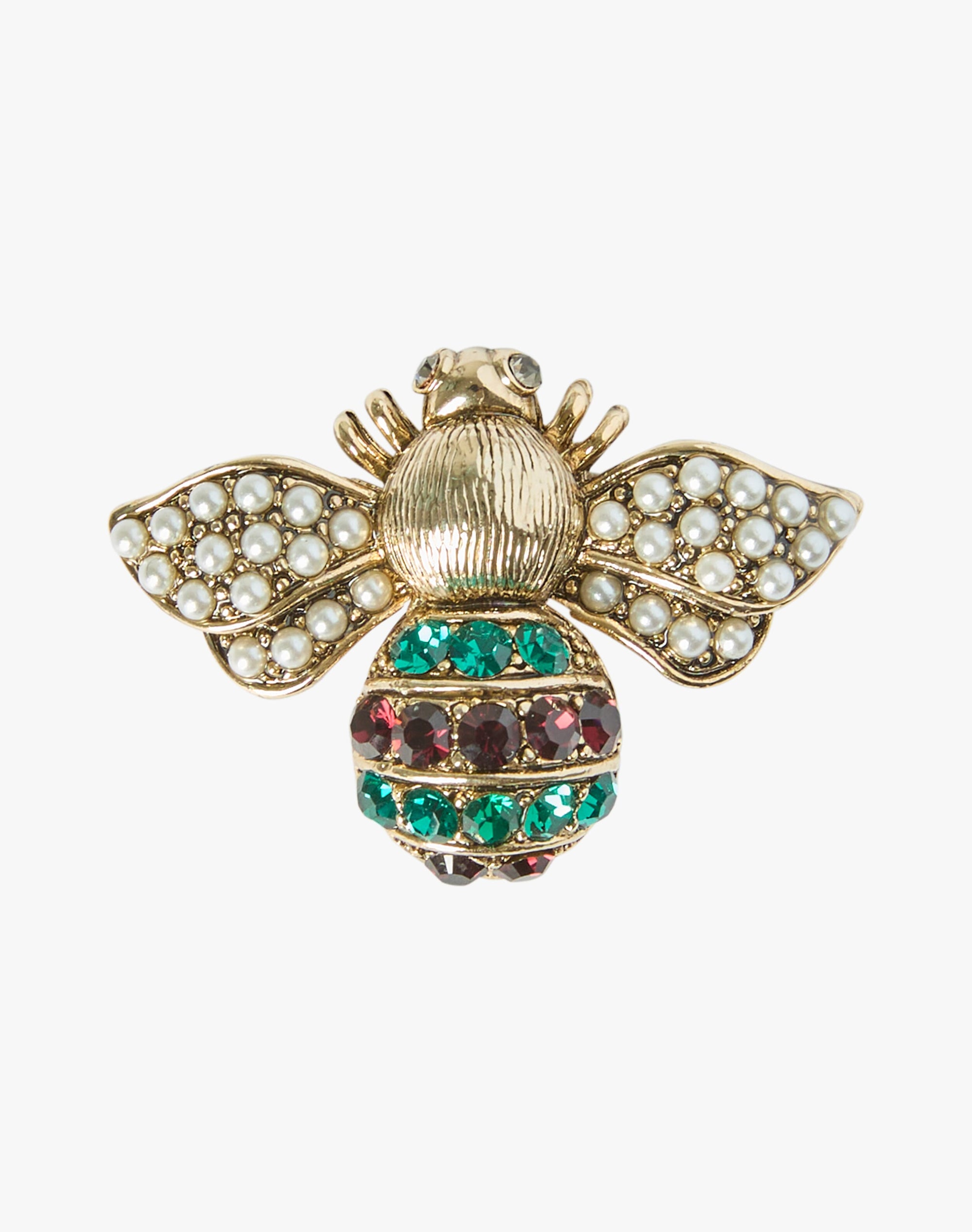 Crystal & Pearl Bumble Bee Brooch