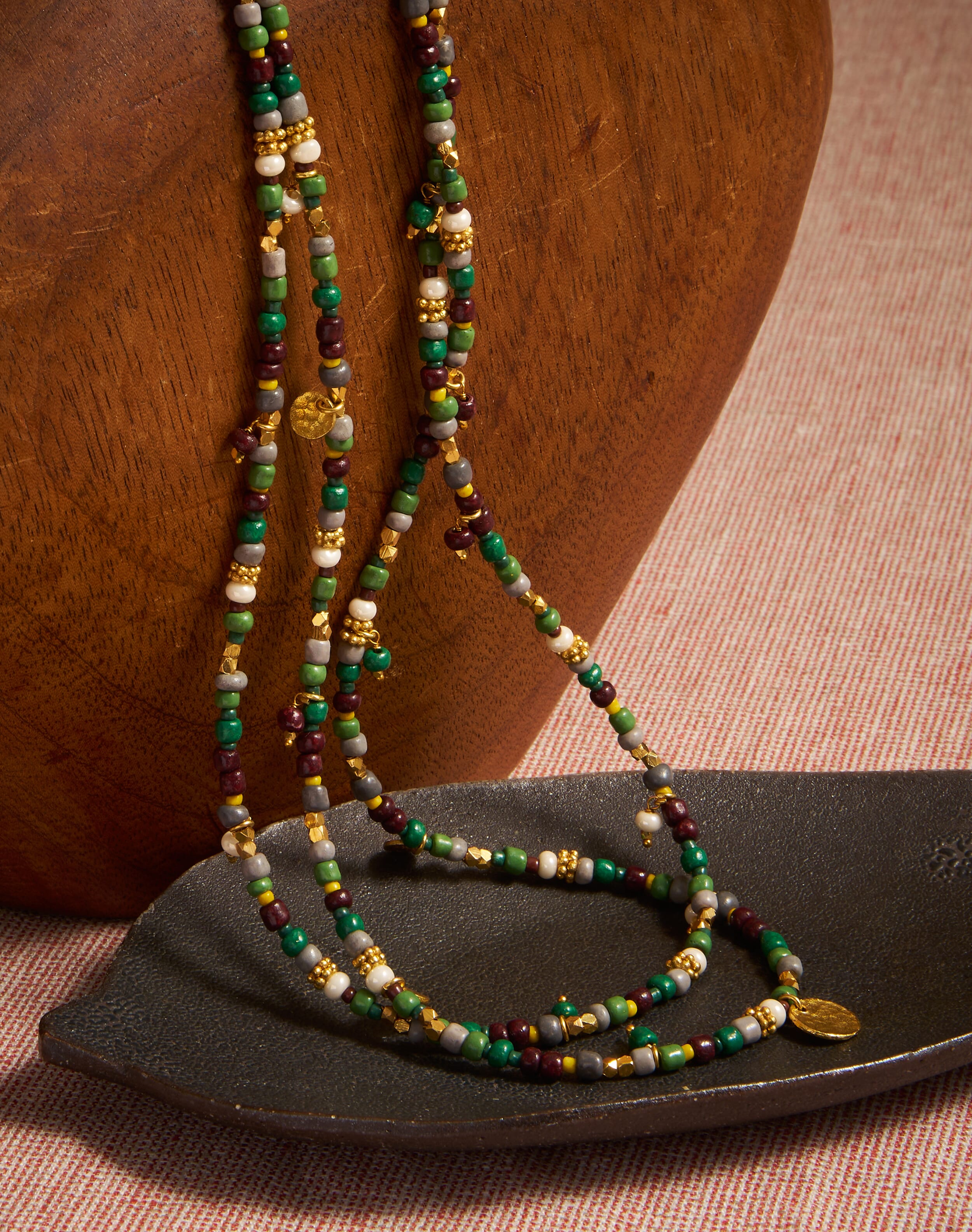 Double Strand Beaded Necklace