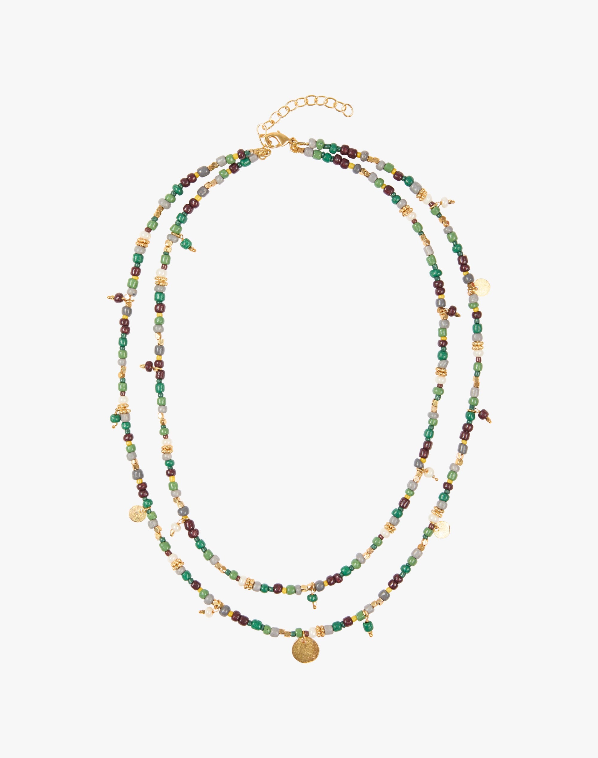 Double Strand Beaded Necklace