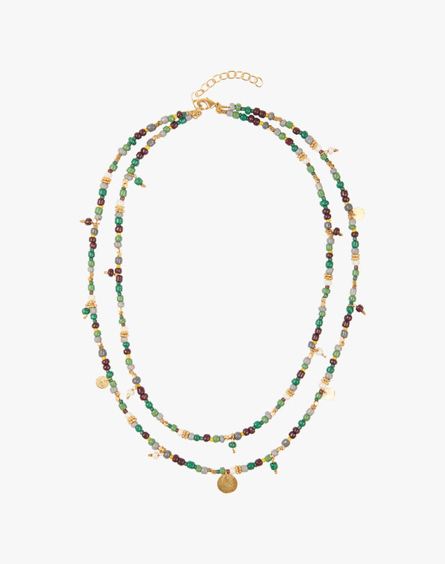Double Strand Beaded Necklace