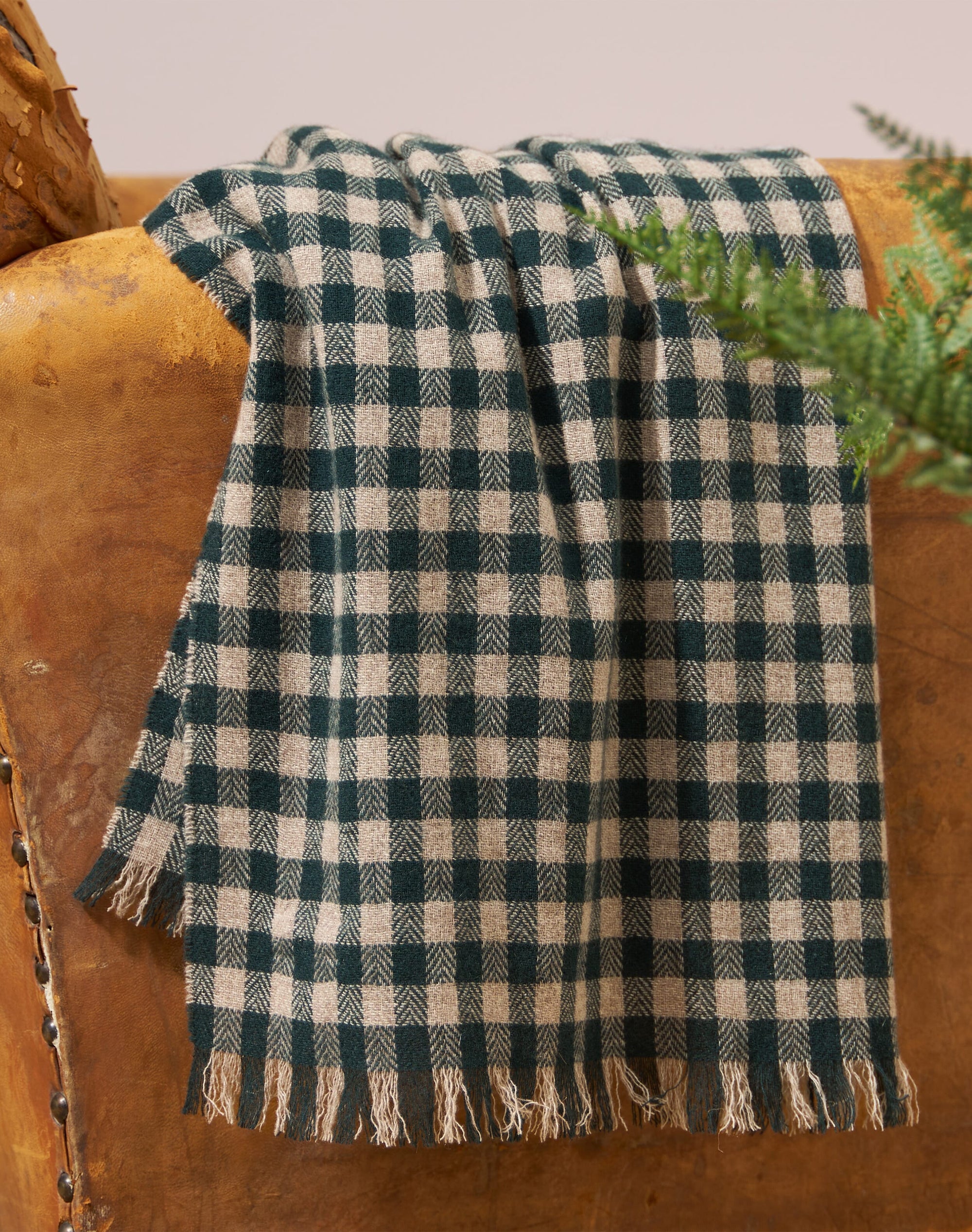 Cashmere Gingham Stole