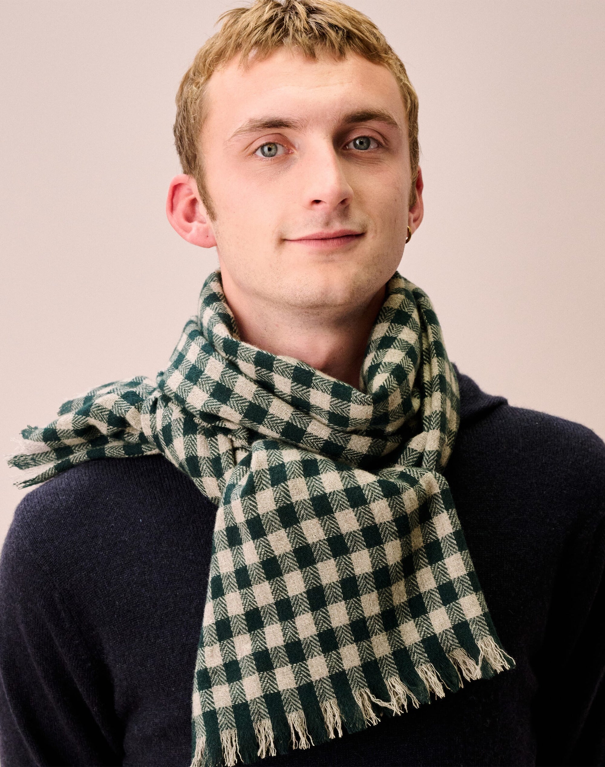 Cashmere Gingham Stole