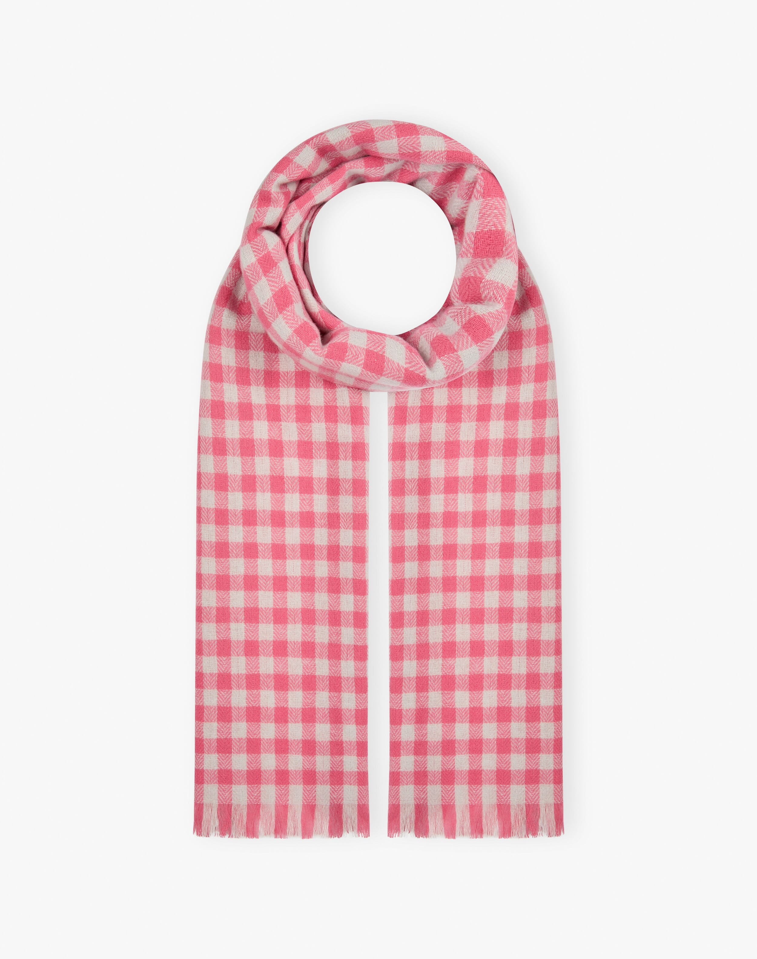 Cashmere Gingham Stole