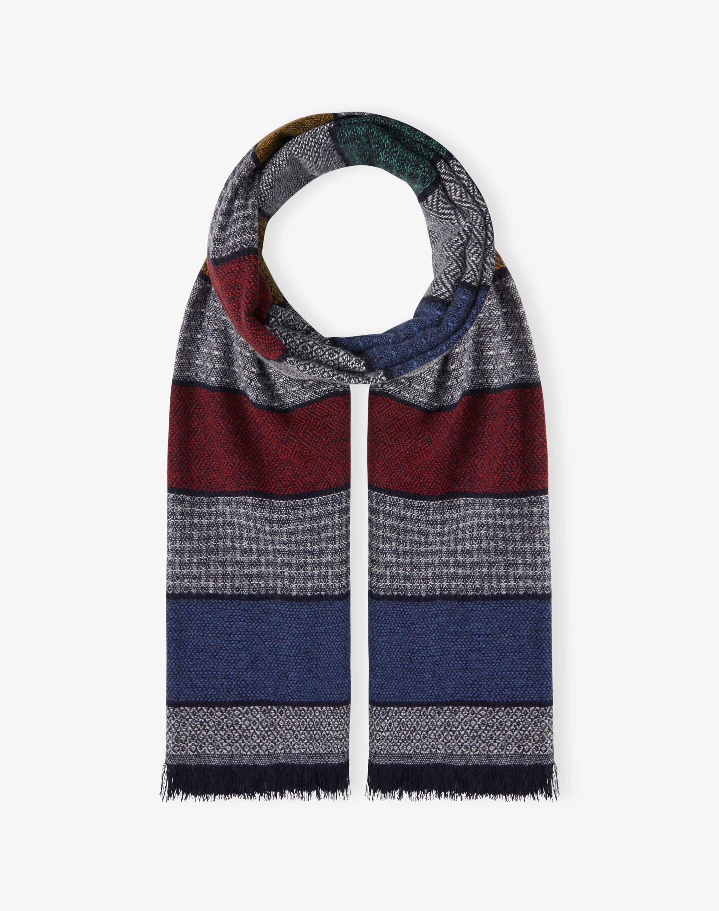 Cashmere Patchwork Stripe Stole