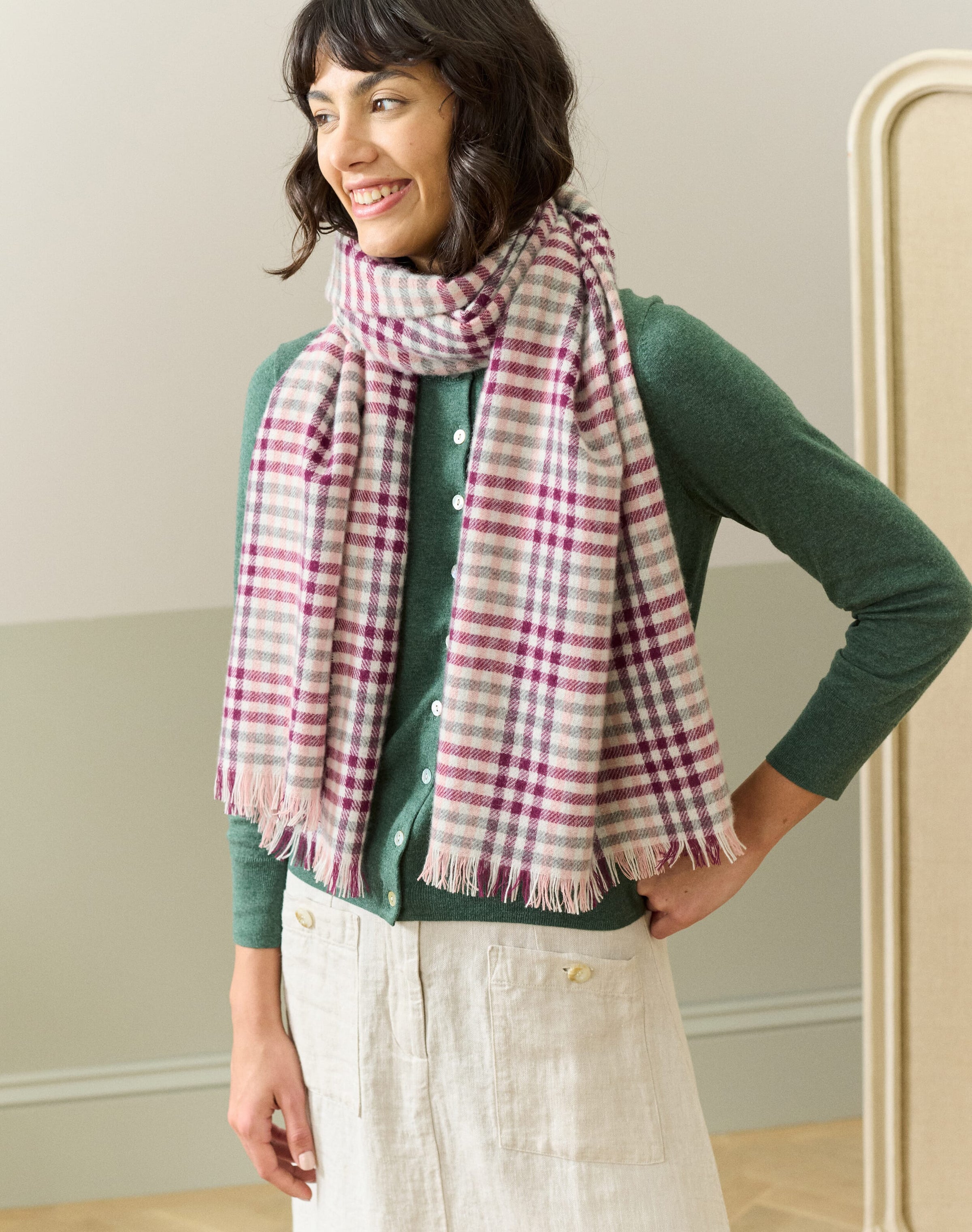 Cashmere Checked Chartouche