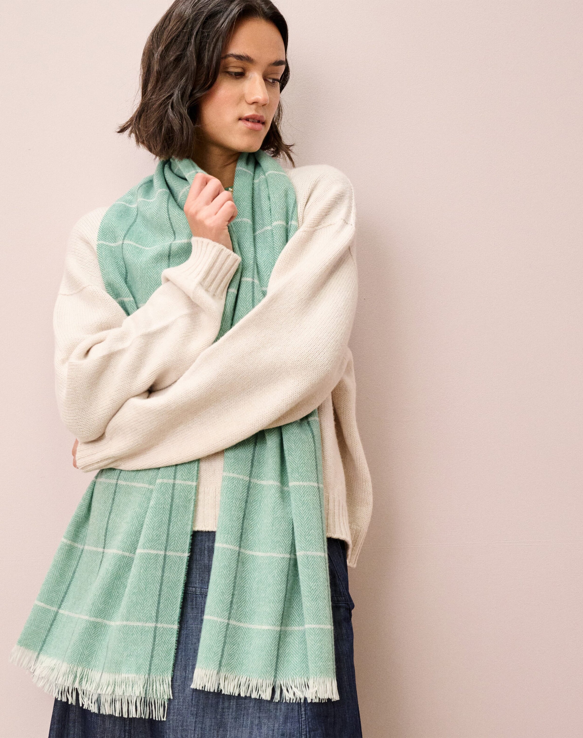 Cashmere Checked Chartouche