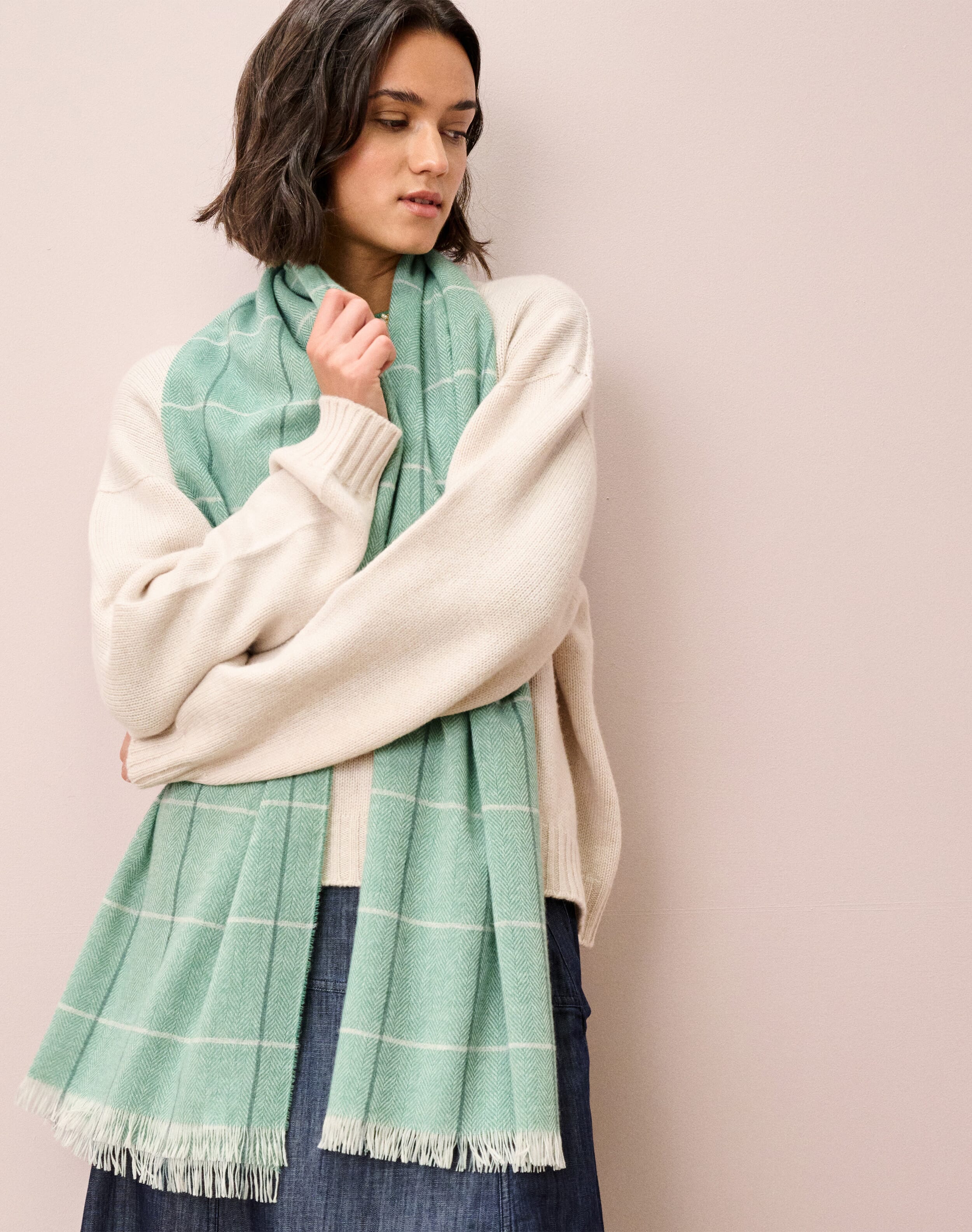 Cashmere Checked Chartouche