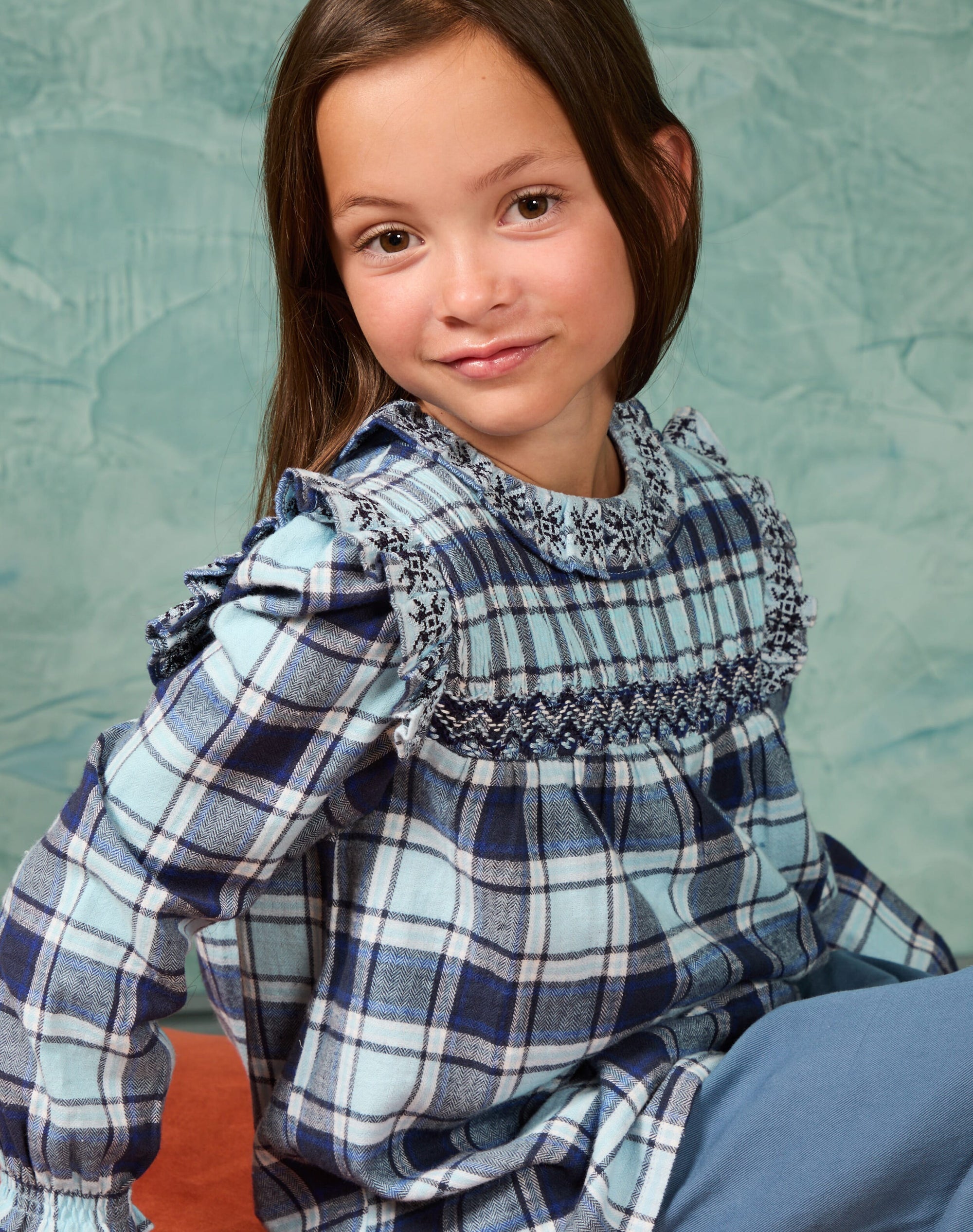 Brushed Cotton Check Blouse