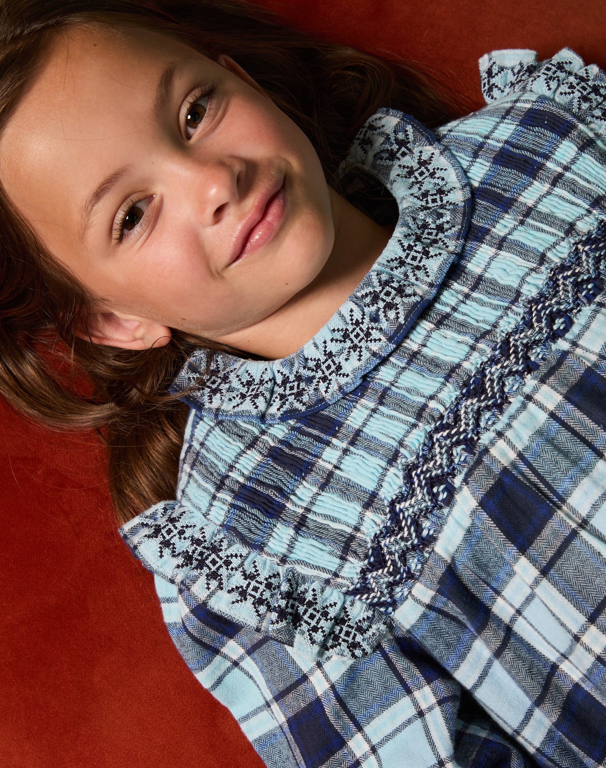 Brushed Cotton Check Blouse