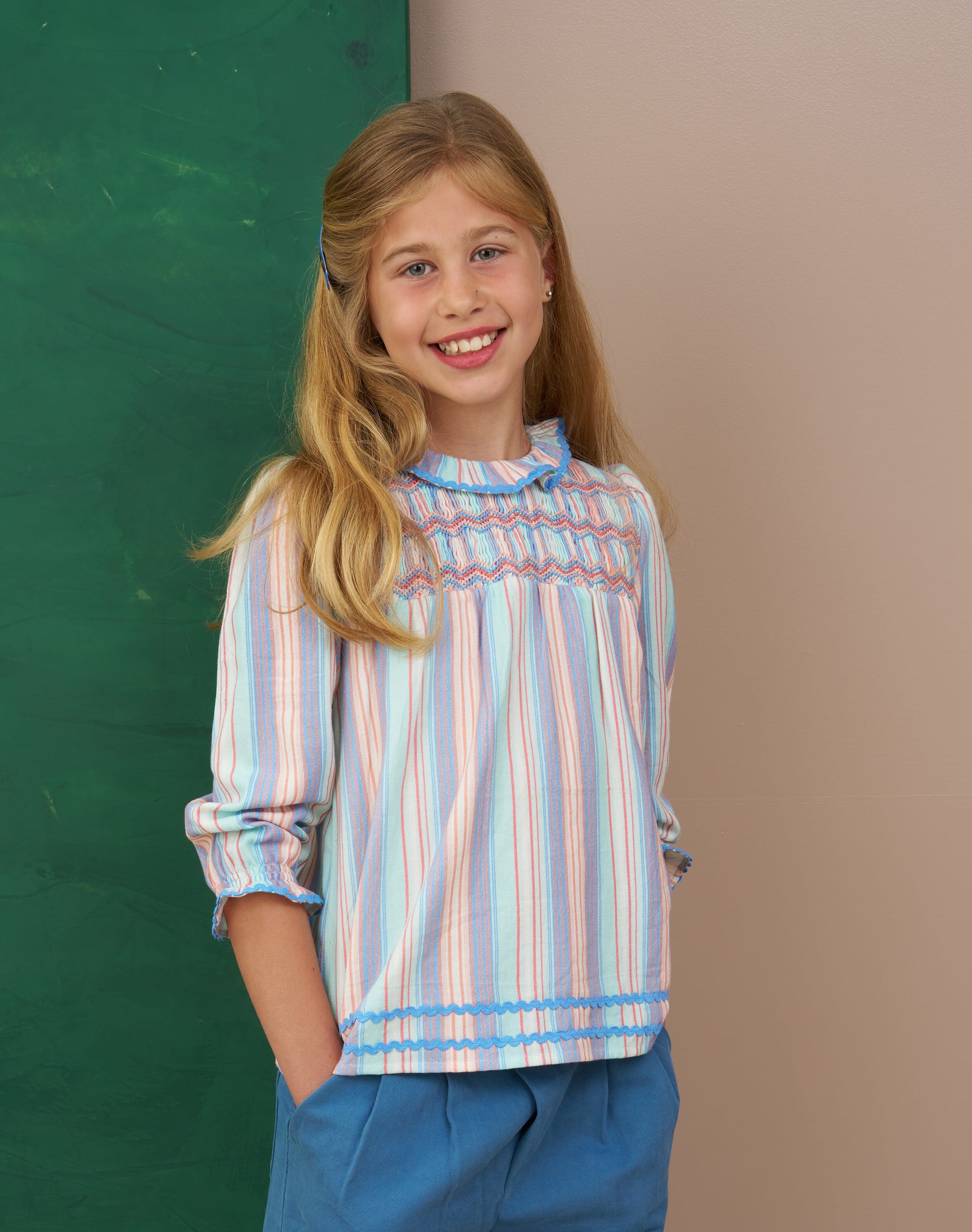 Cotton Stripe Blouse