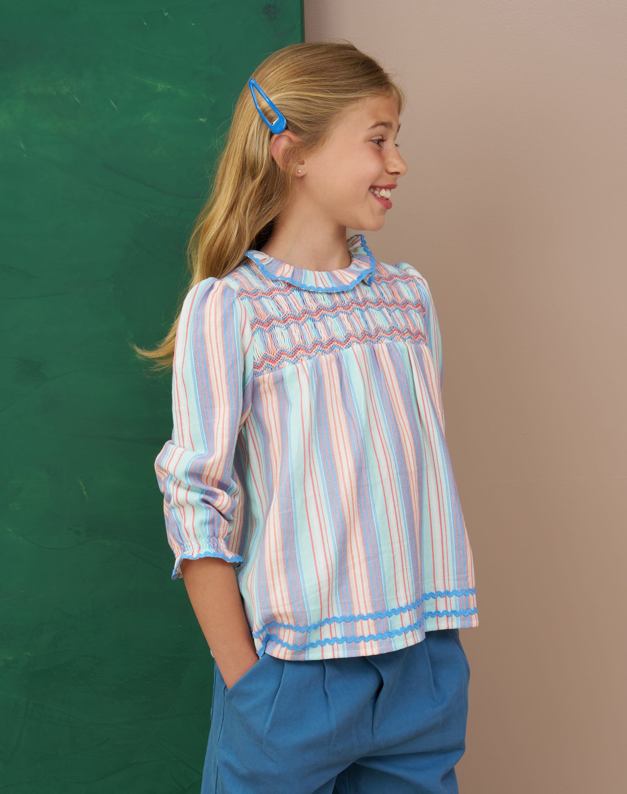 Cotton Stripe Blouse