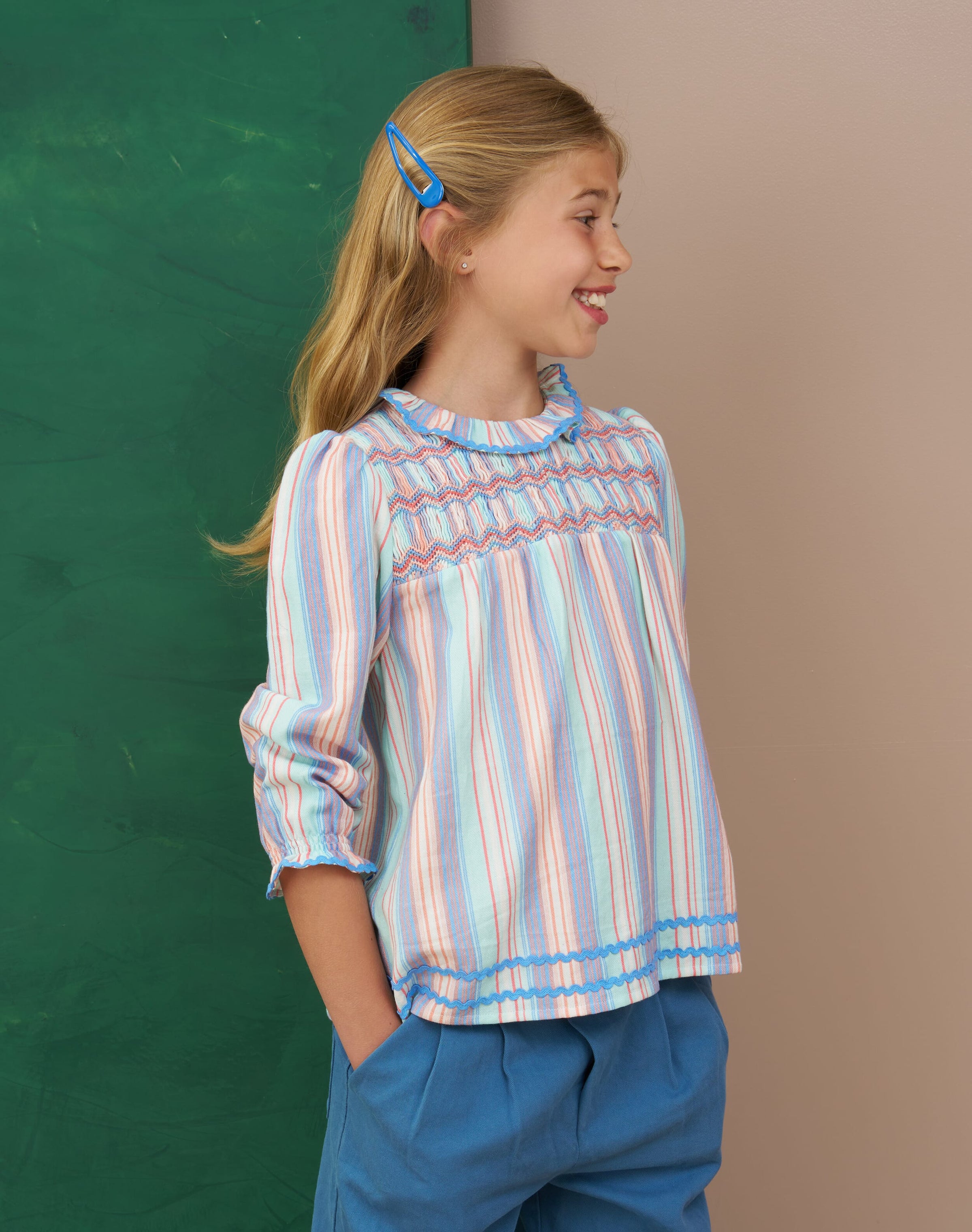 Cotton Stripe Blouse