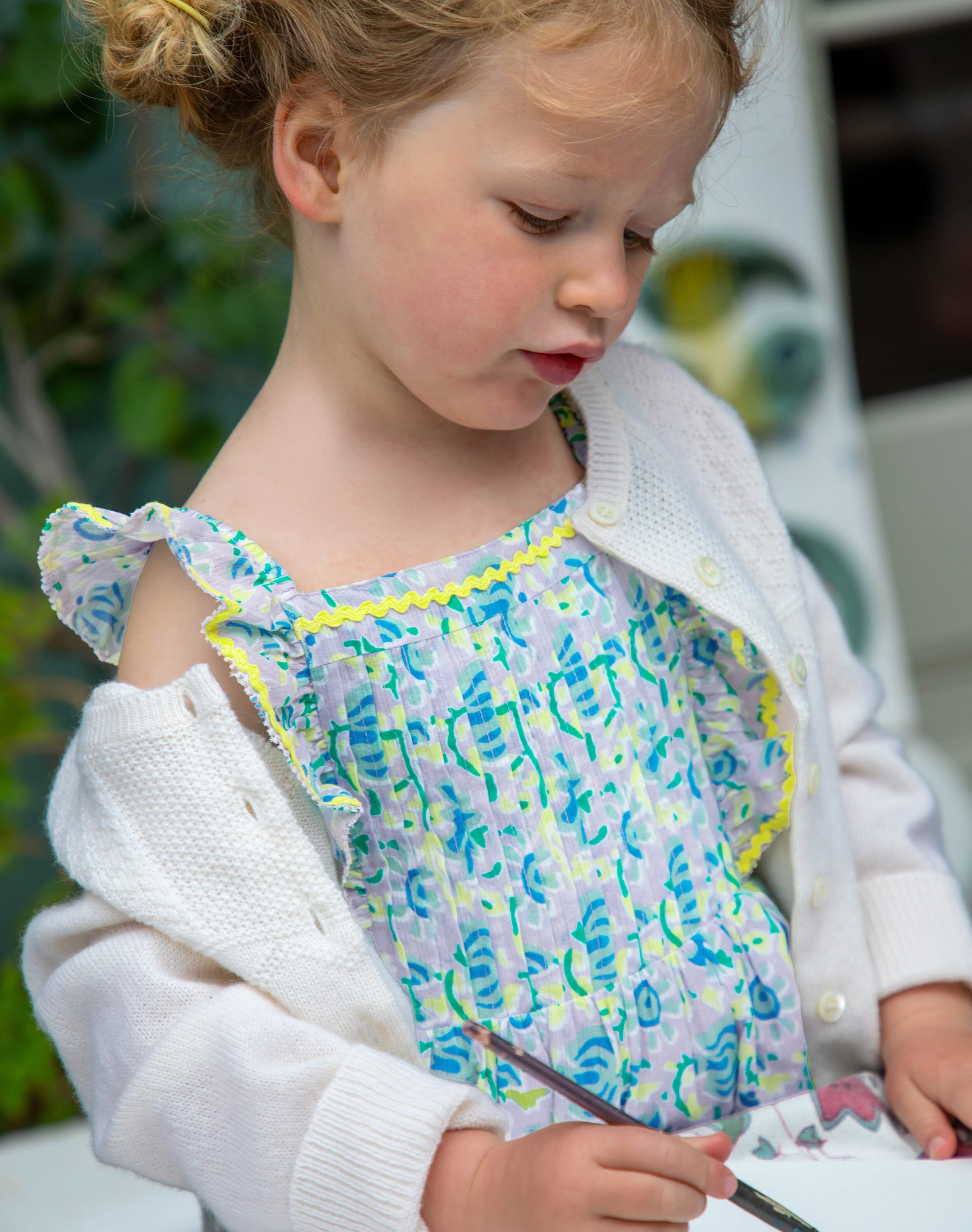 Organic Cotton Botanical Print Dress