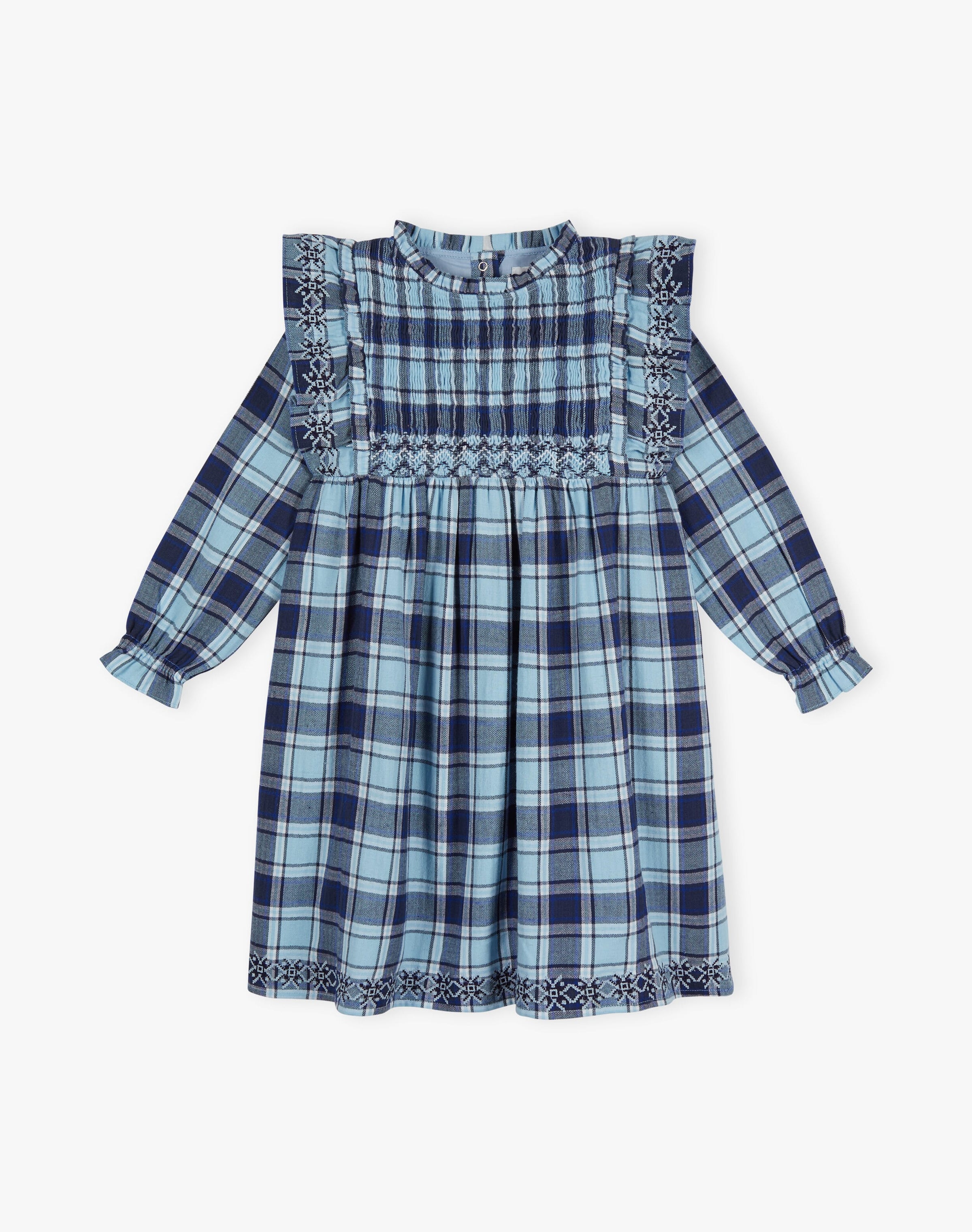 Brushed Cotton Check Dress