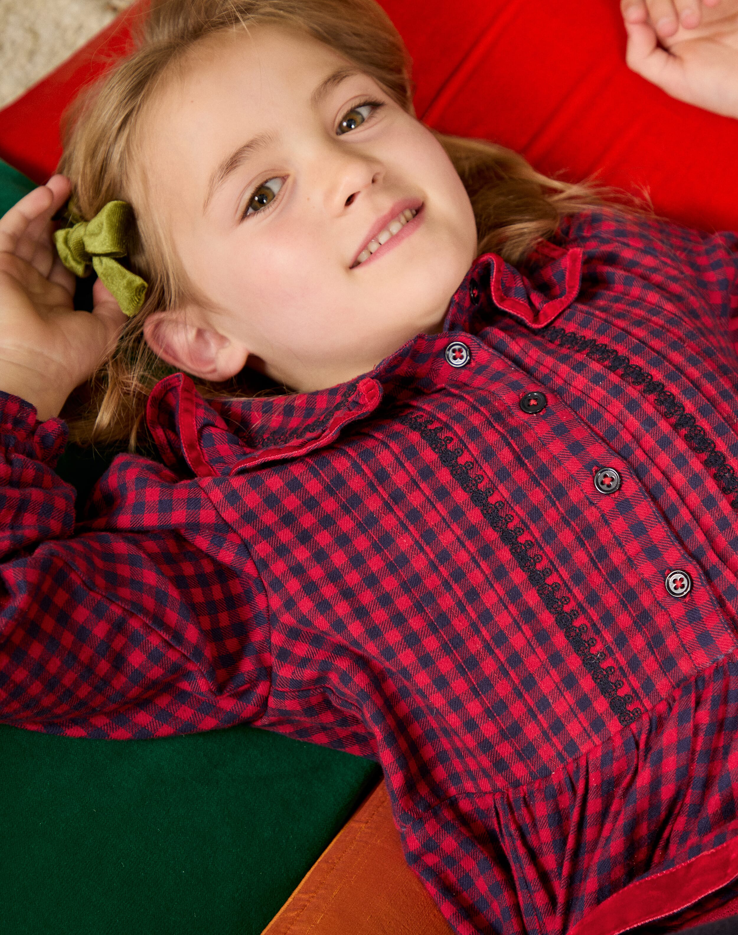 Brushed Cotton Gingham Dress
