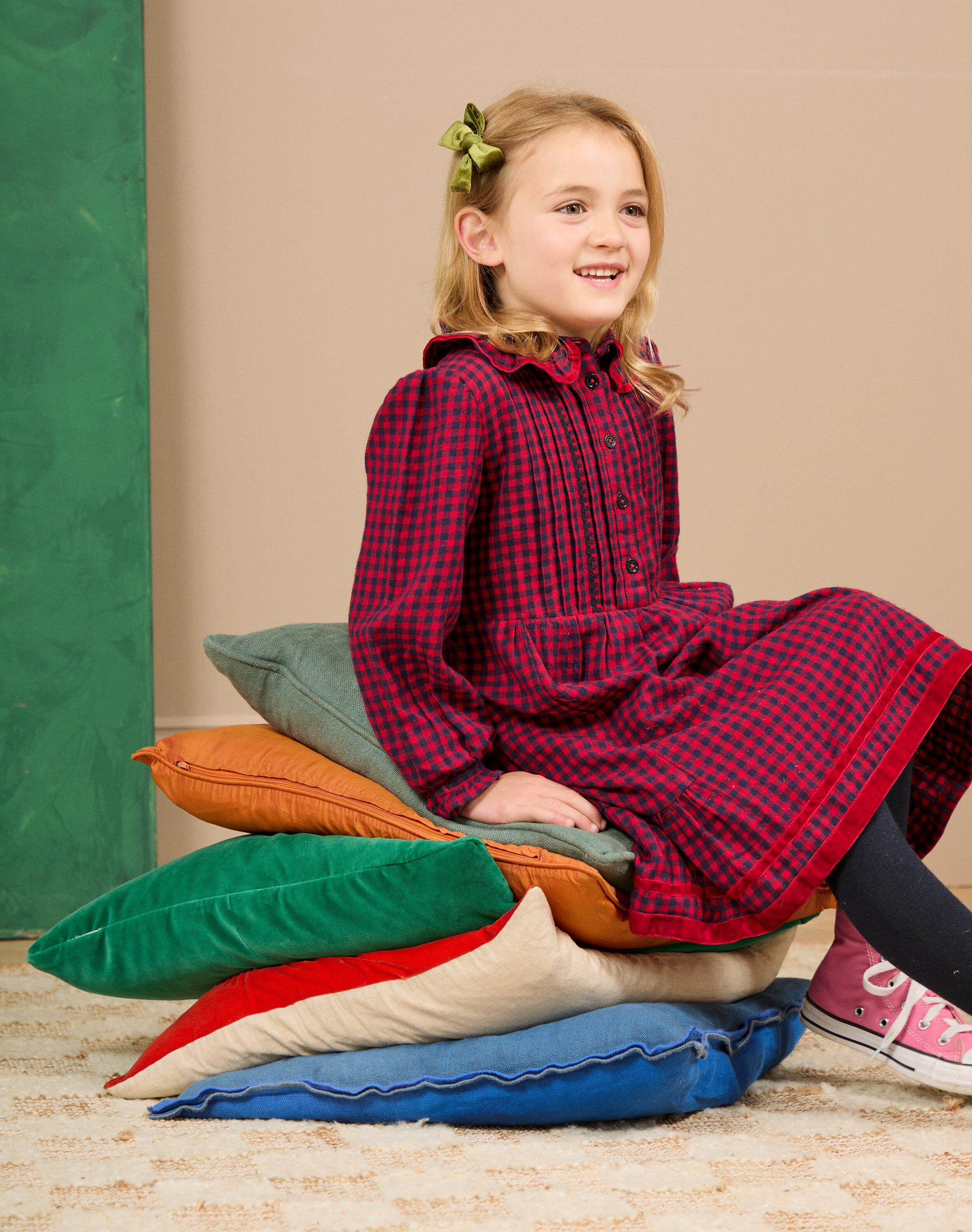 Brushed Cotton Gingham Dress