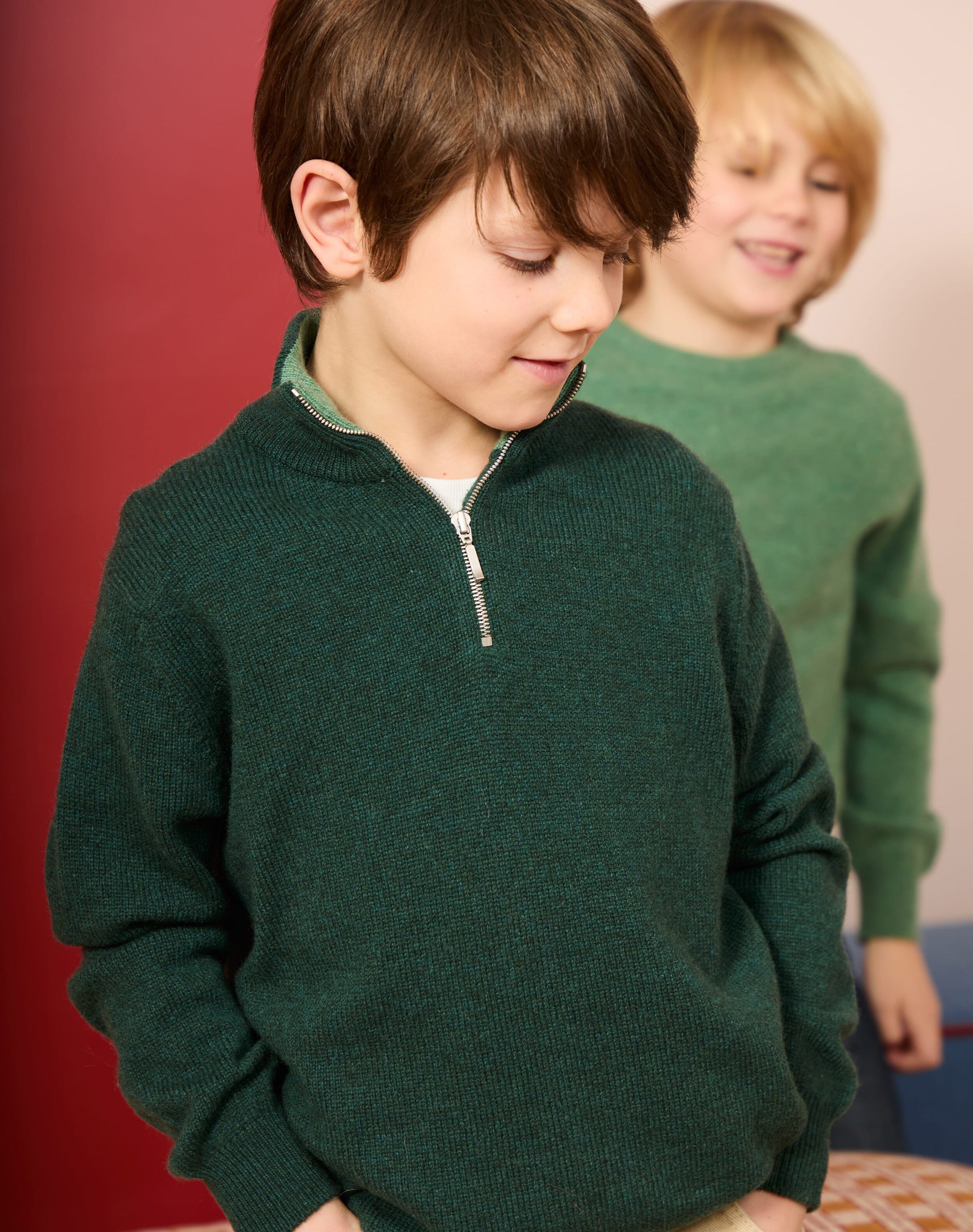 Cashmere Zip Turtle Neck