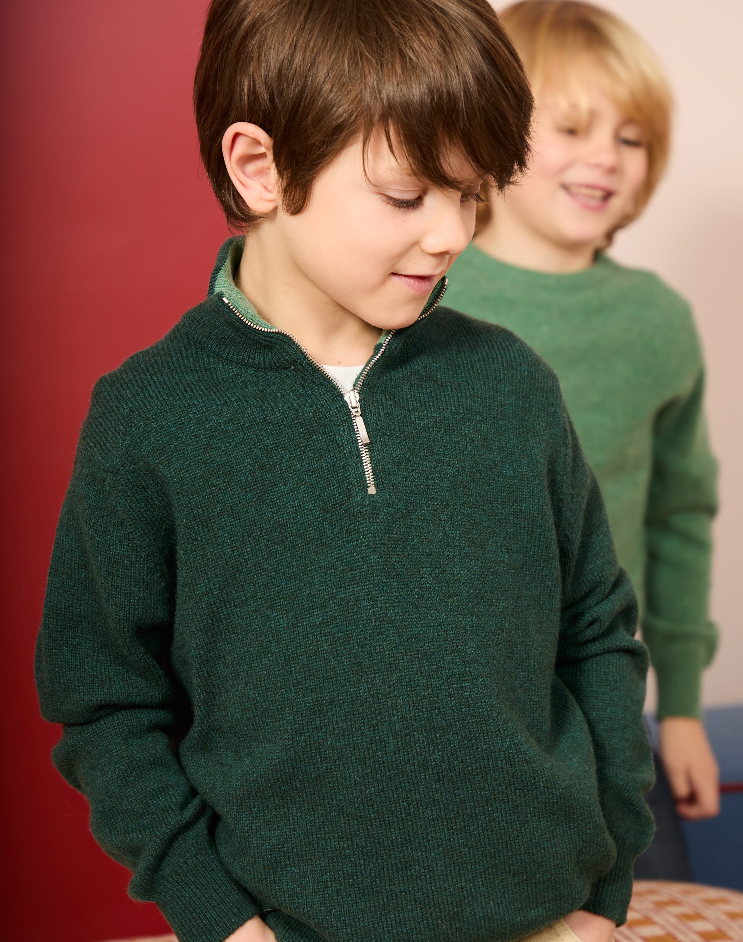 Cashmere Zip Turtle Neck