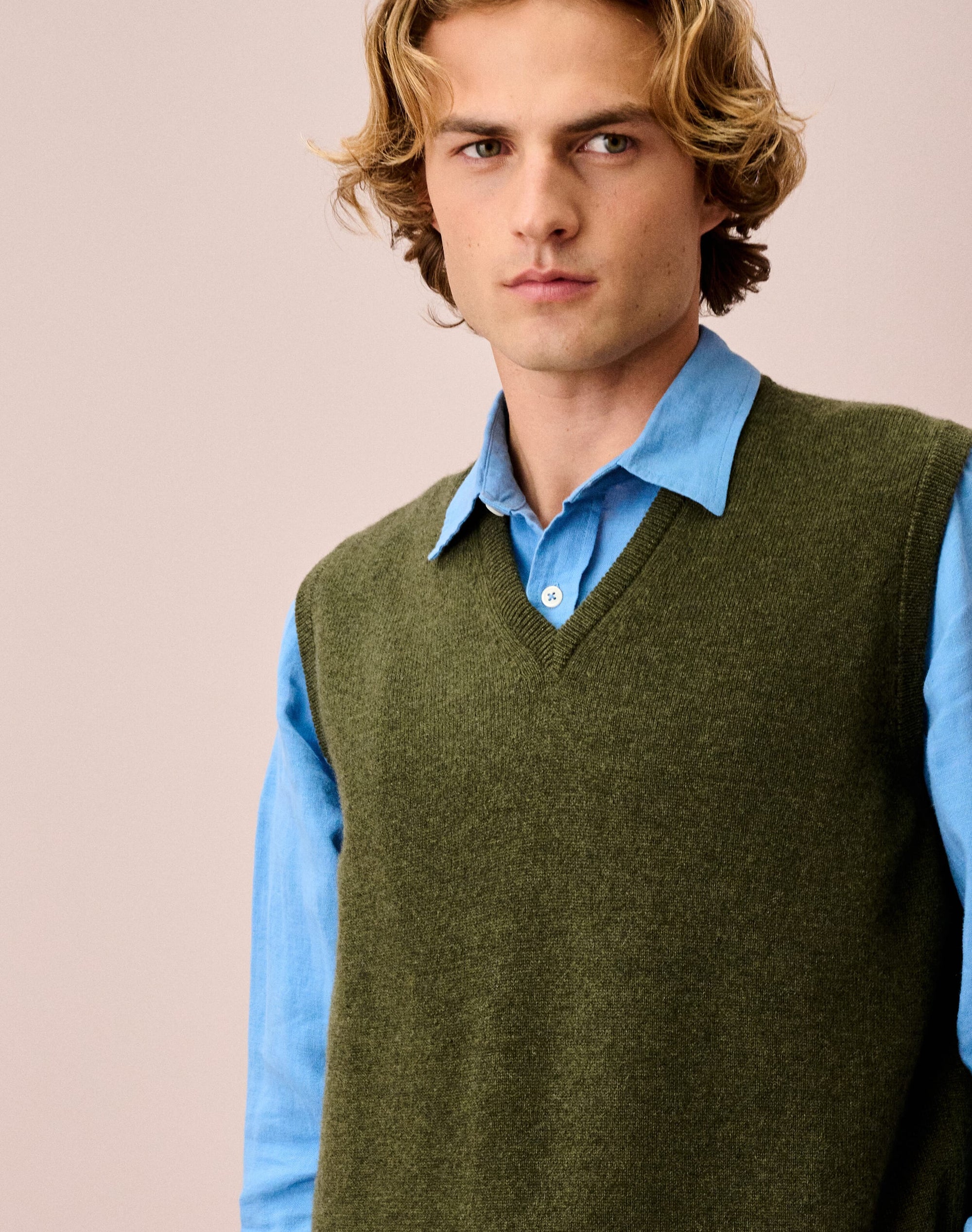 Cashmere Sleeveless V Neck Jumper