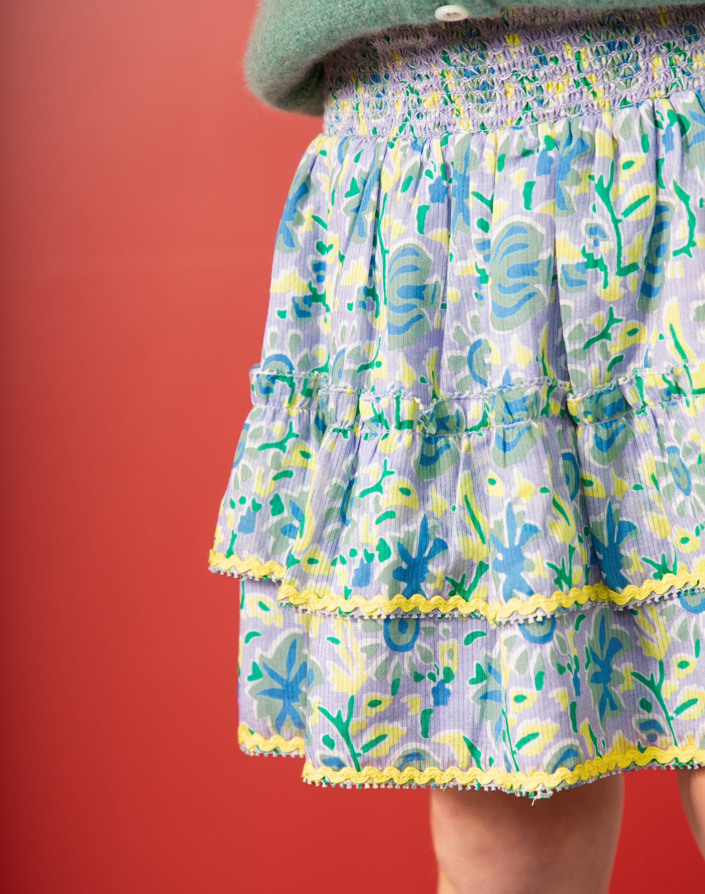 Organic Cotton Botanical Print Skirt