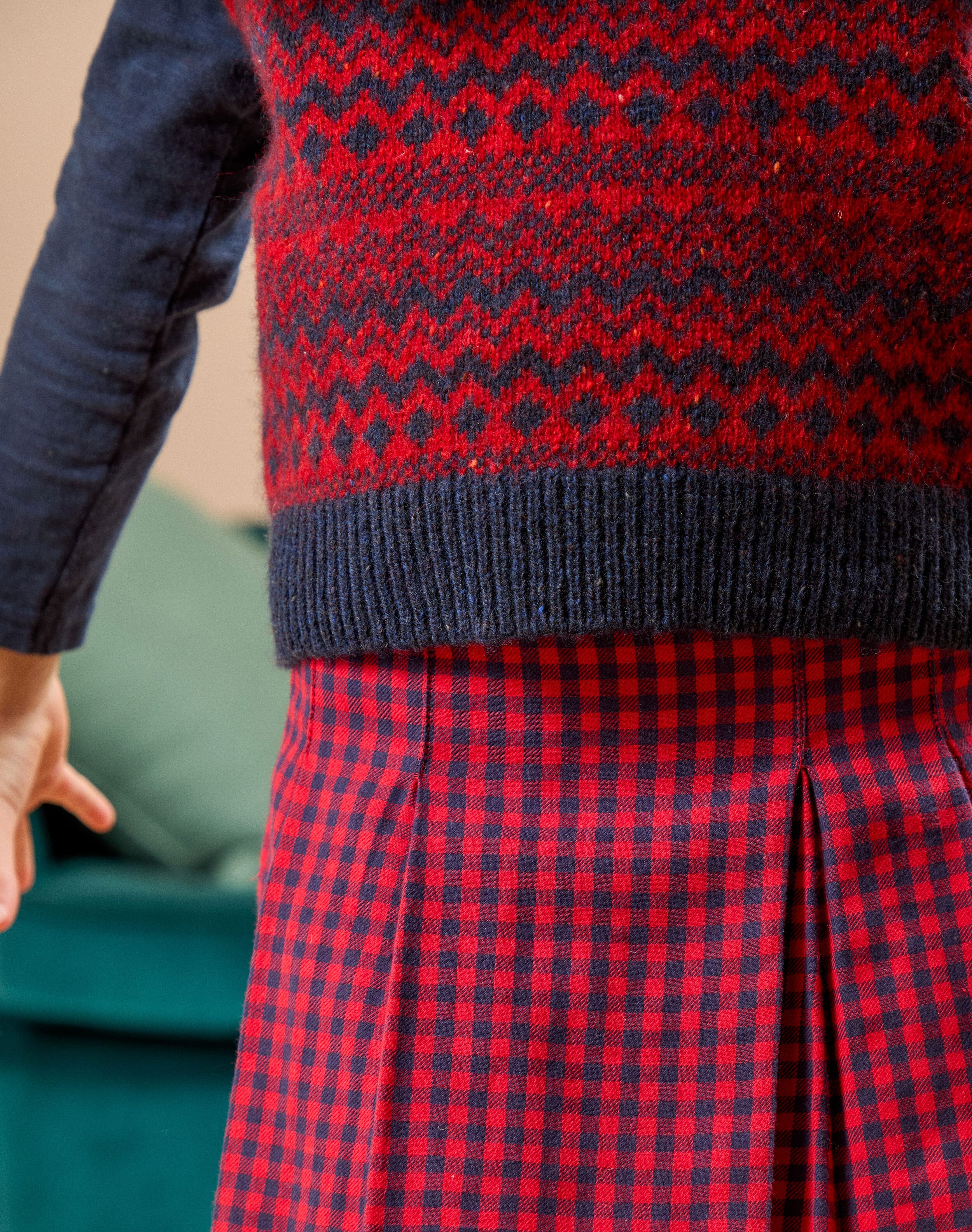 Brushed Cotton Gingham Kilt