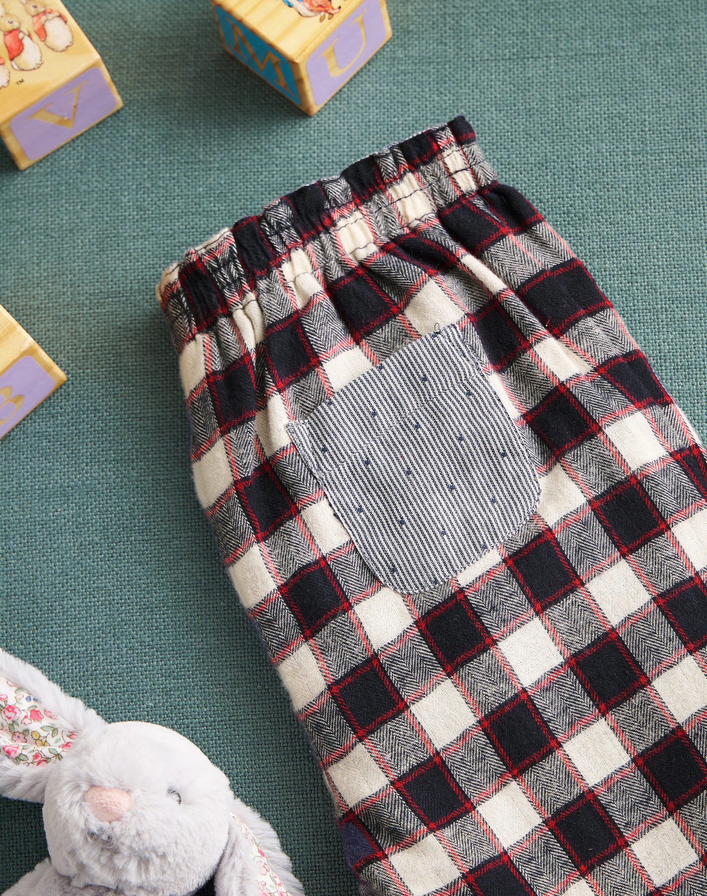 Brushed Cotton Check Trousers