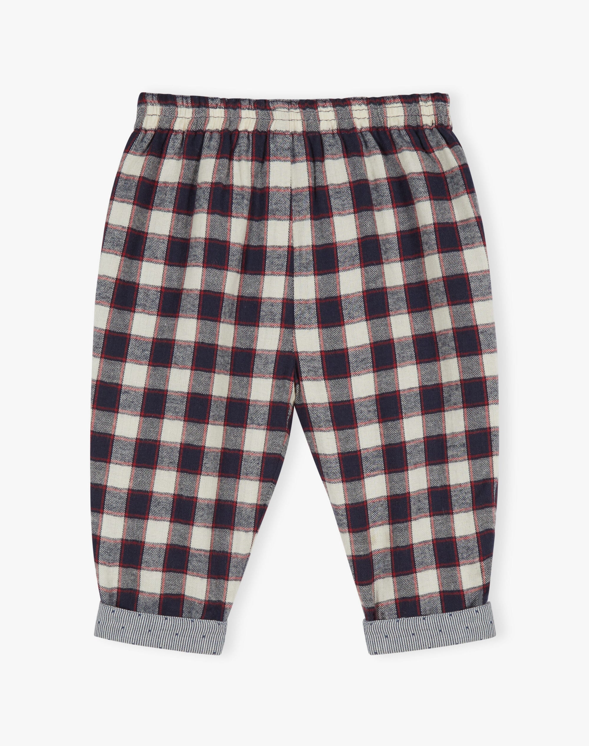 Brushed Cotton Check Trousers