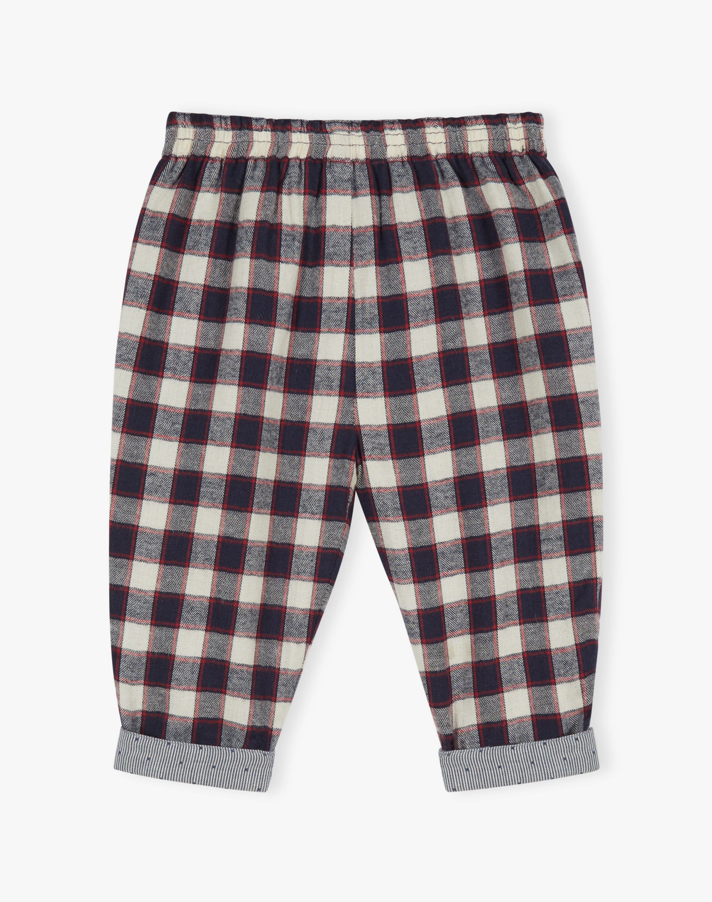 Brushed Cotton Check Trousers
