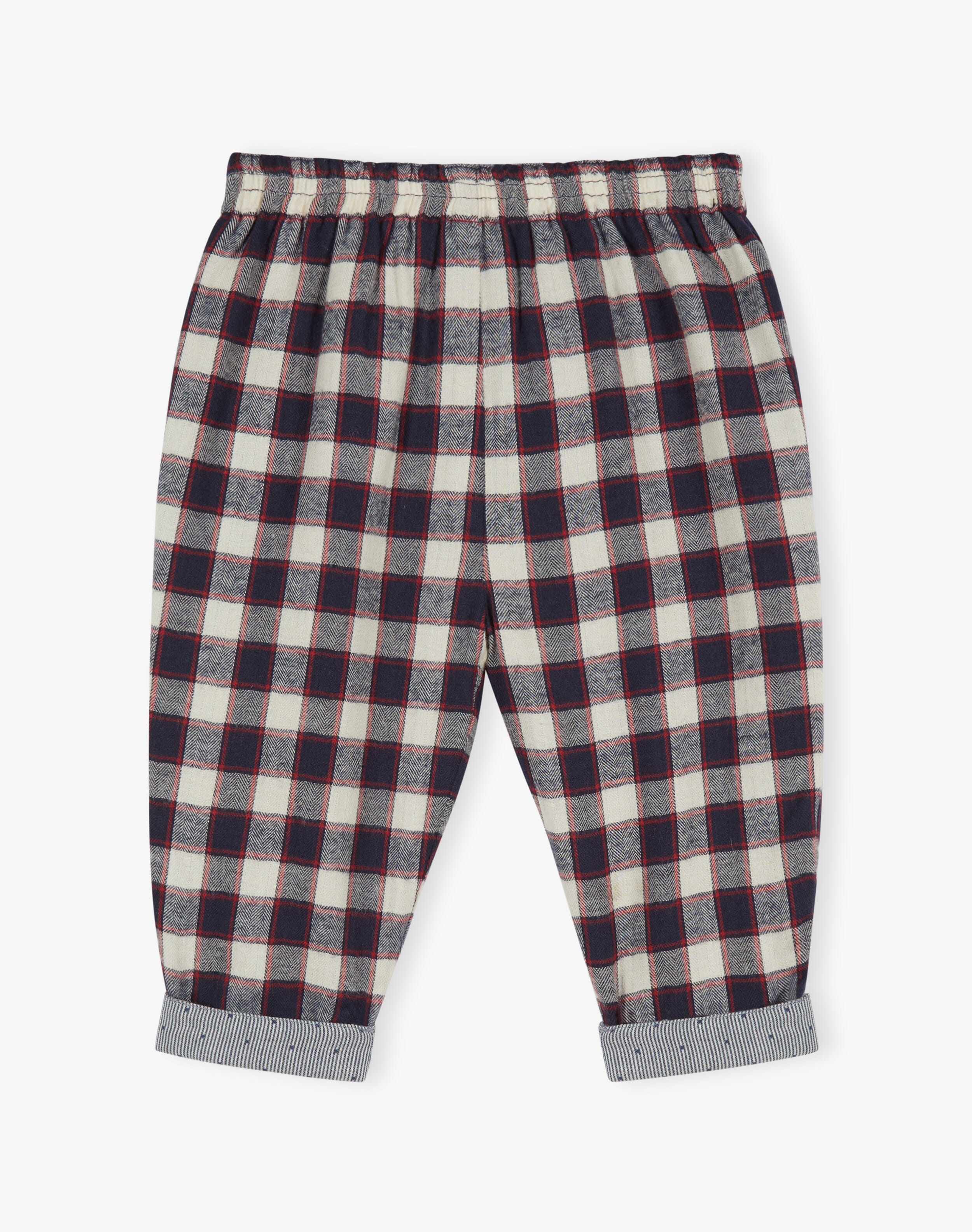 Brushed Cotton Check Trousers