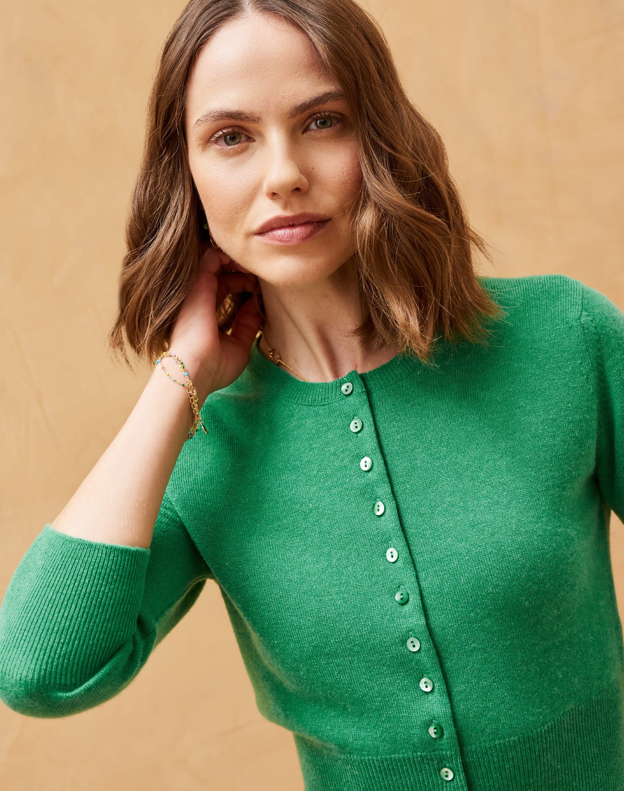 Cashmere Cropped Cardigan