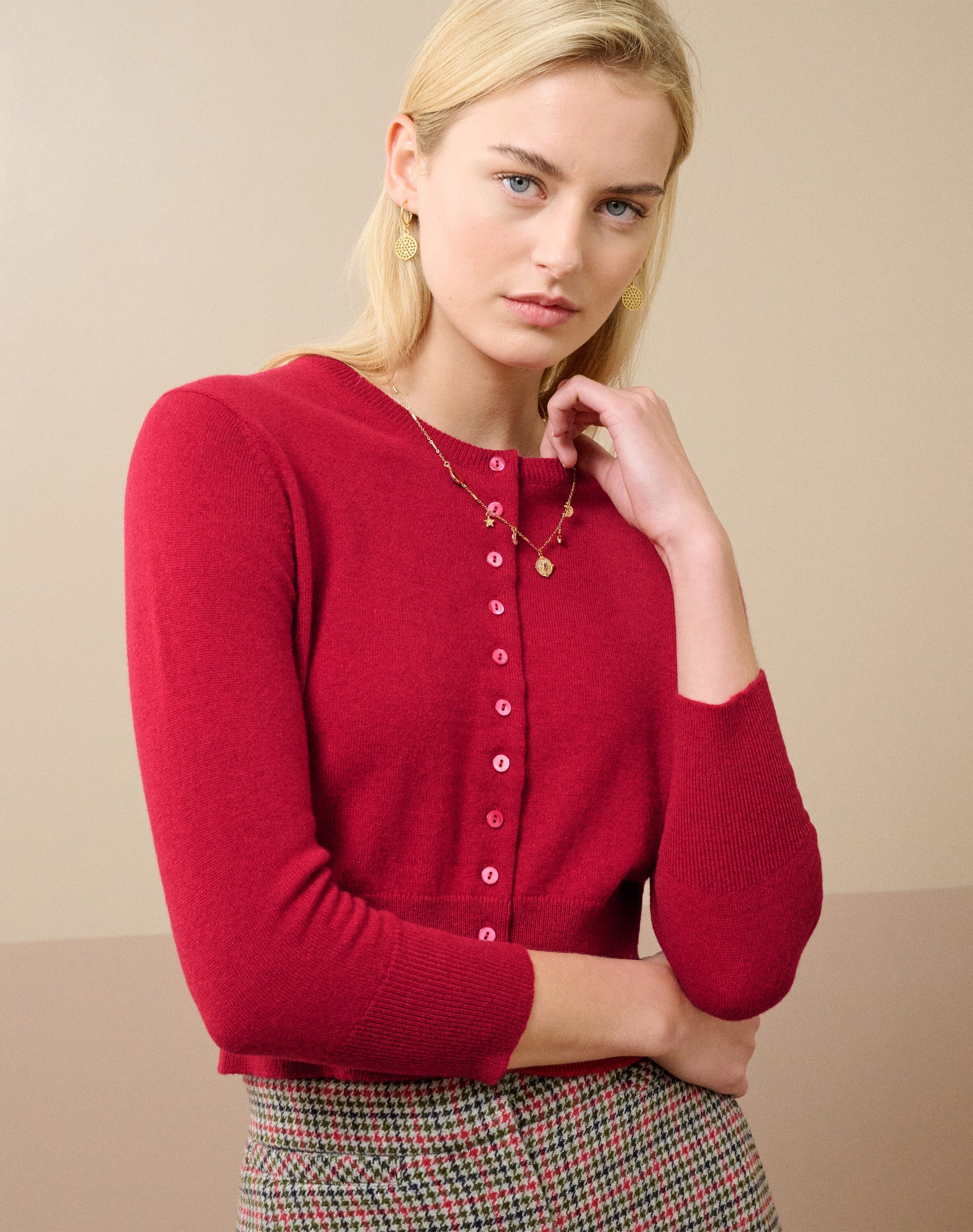Cashmere Cropped Cardigan